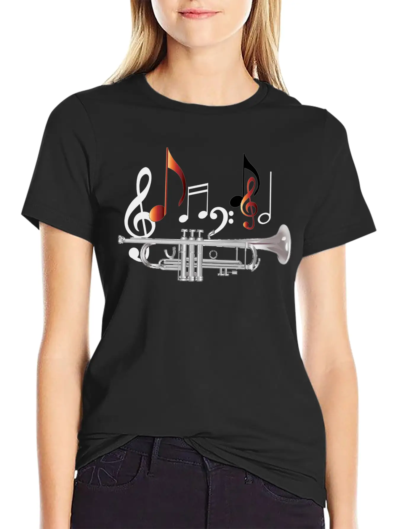 Trumpet Comfortable Minimalist Graphic Tee – Summer Style Essential