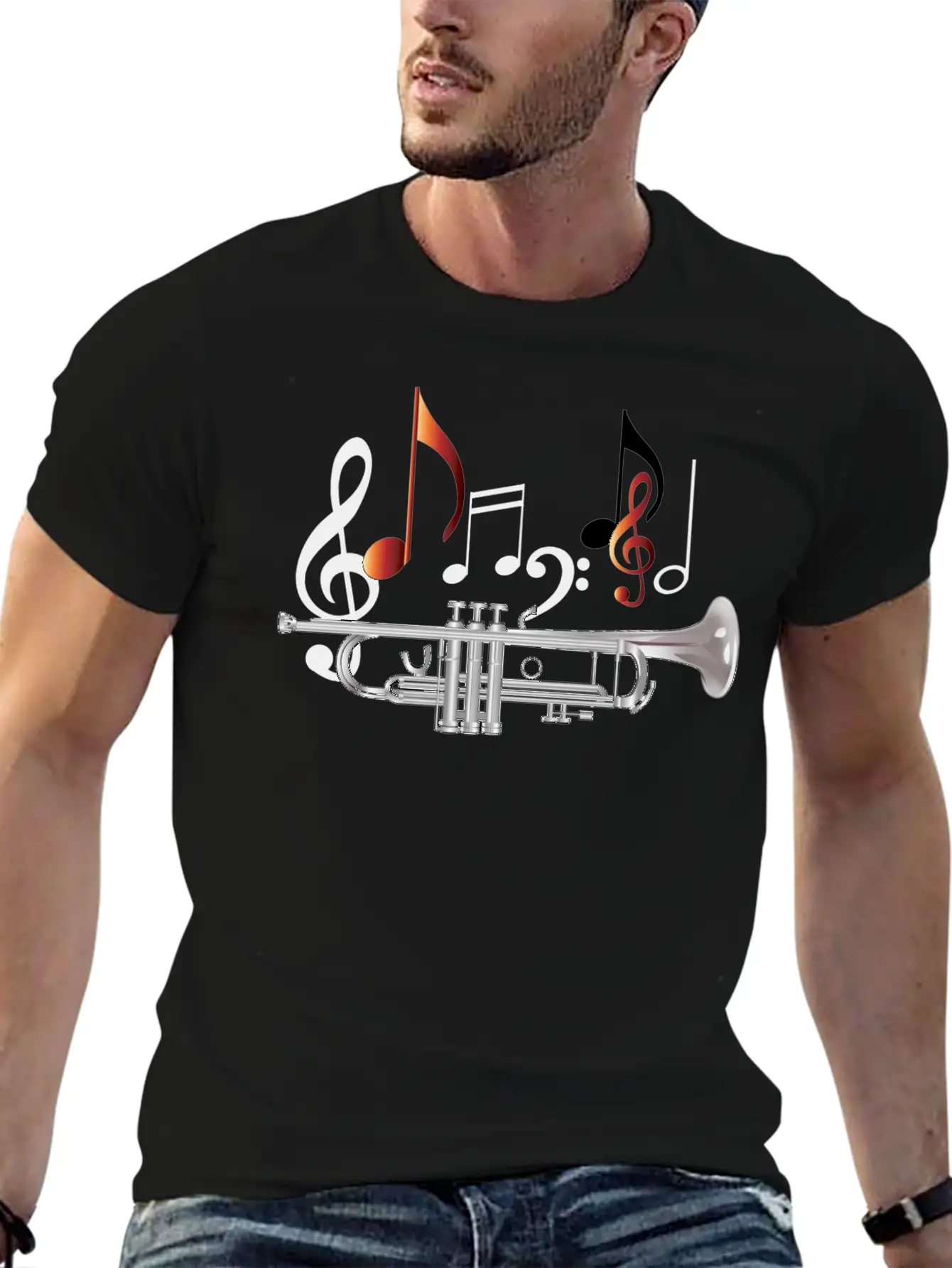 Trumpet Comfortable Minimalist Graphic Tee – Summer Style Essential