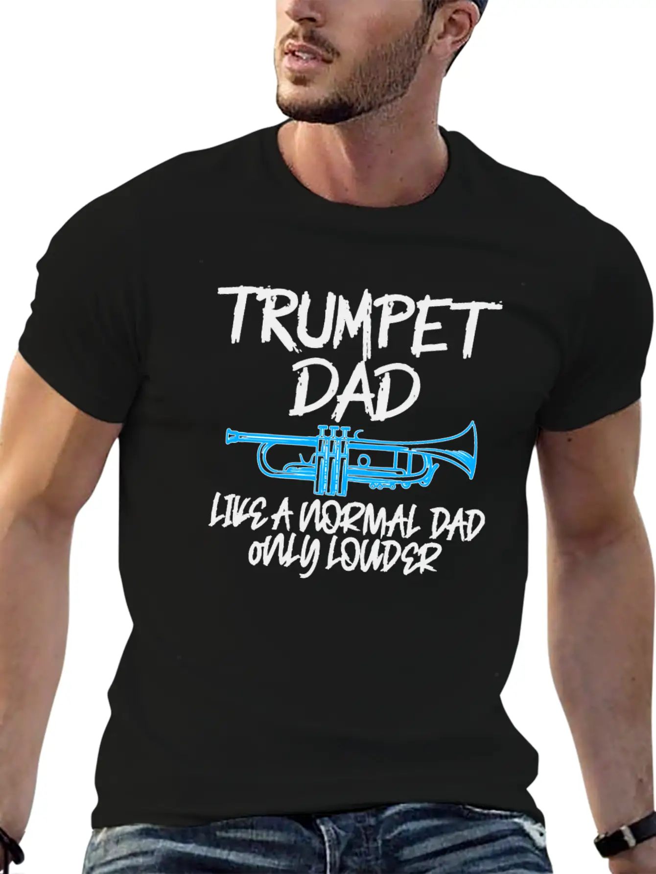 Trumpet Dad Like A Normal Dad Classic Fit Graphic Tee For Daily Comfort – Unisex Cotton Shirt