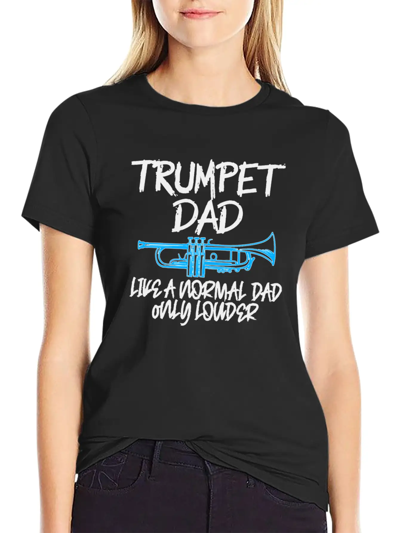 Trumpet Dad Like A Normal Dad Classic Fit Graphic Tee For Daily Comfort – Unisex Cotton Shirt
