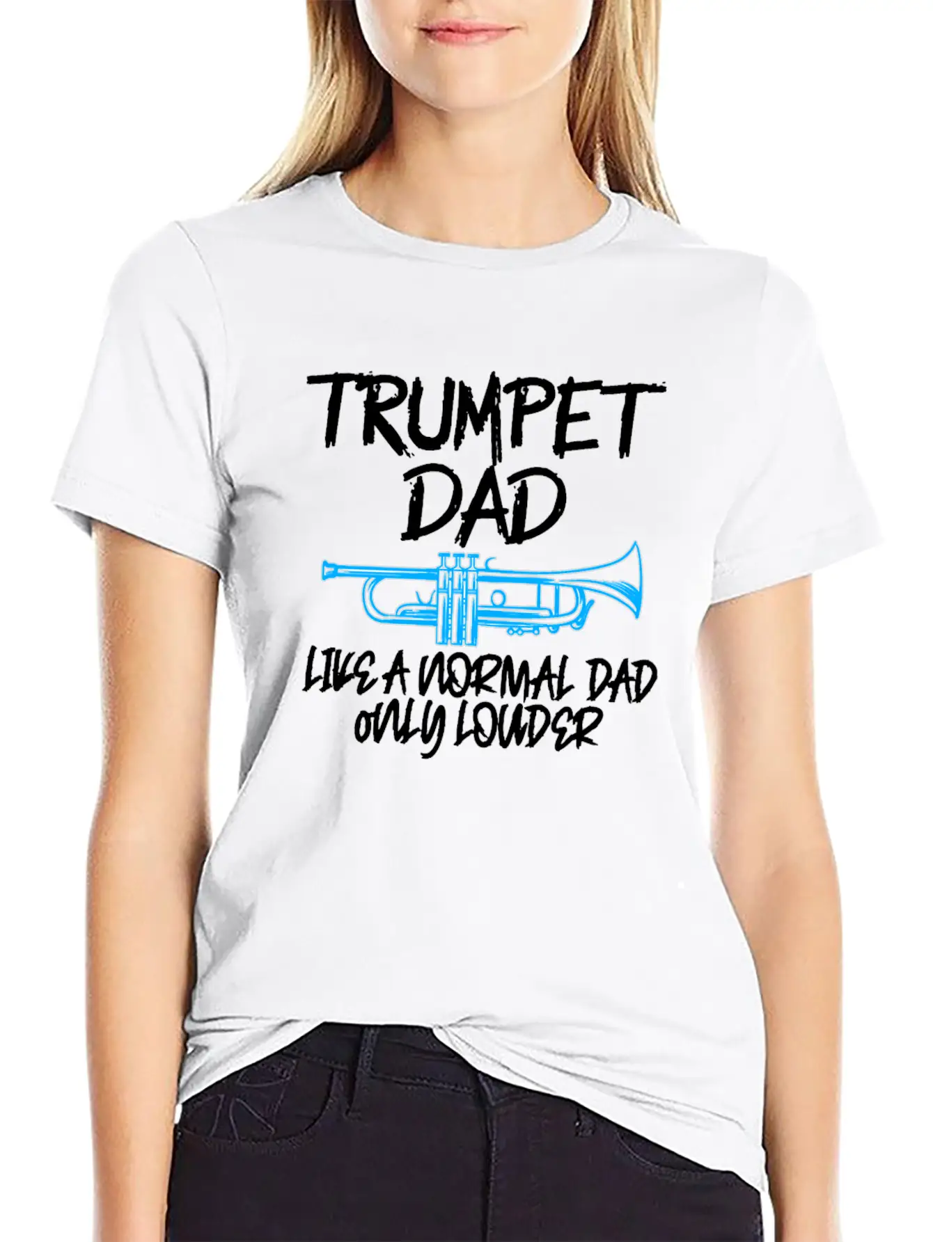 Trumpet Dad Like A Normal Dad Classic Fit Graphic Tee For Daily Comfort – Unisex Cotton Shirt
