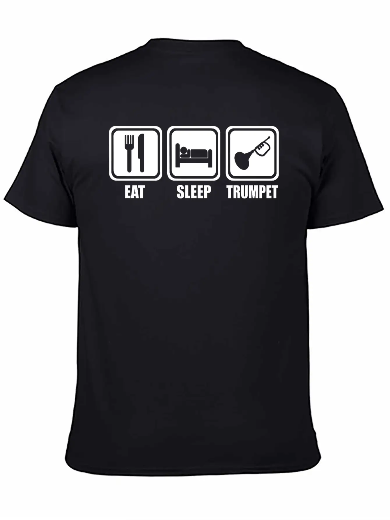 Trumpet - Eat Sleep Play Trumpet Essential Cotton Tee For Daily Outfits – Unisex Style