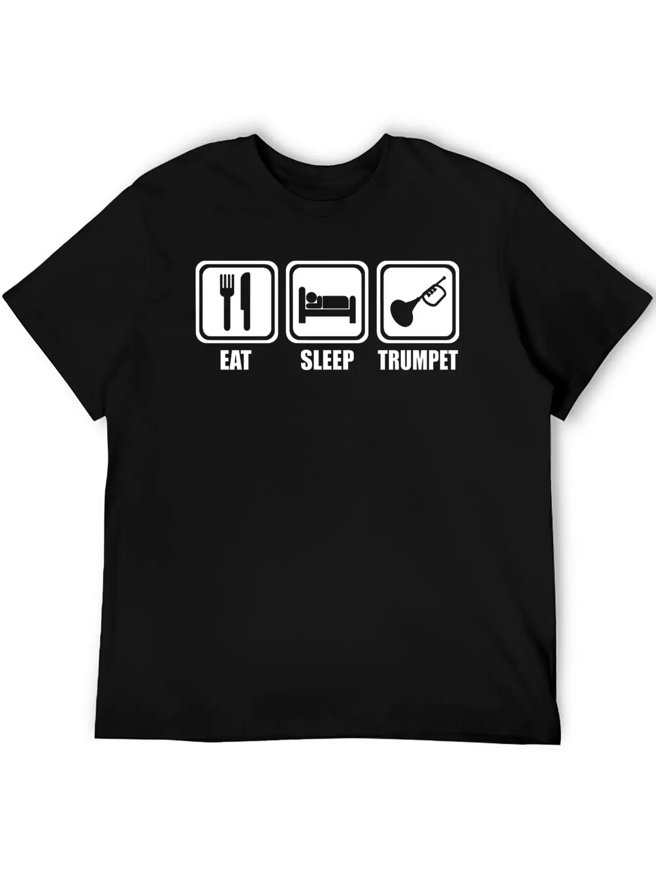 Trumpet - Eat Sleep Play Trumpet Essential Cotton Tee For Daily Outfits – Unisex Style