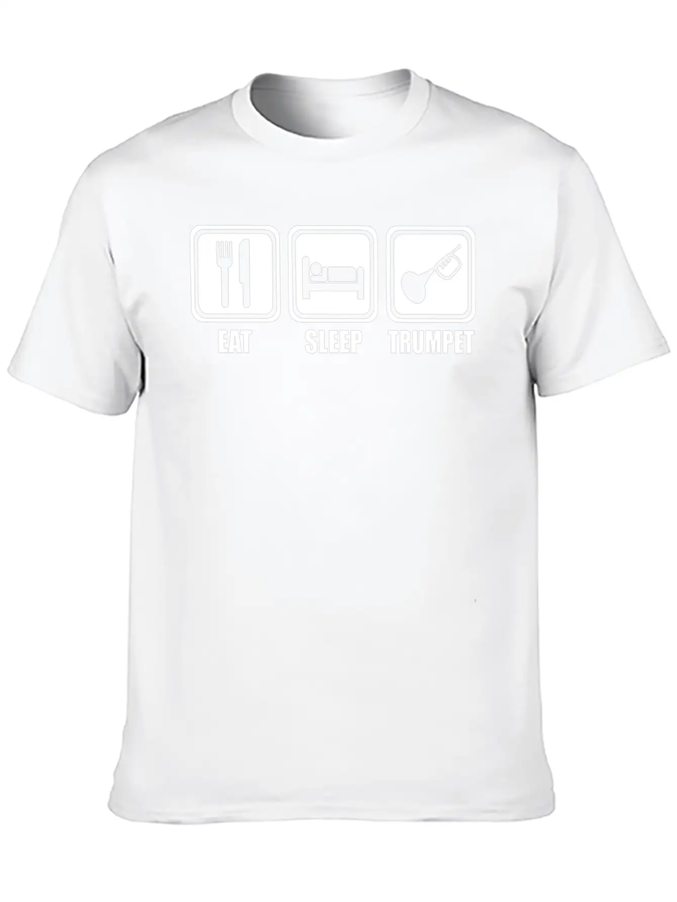 Trumpet - Eat Sleep Play Trumpet Essential Cotton Tee For Daily Outfits – Unisex Style