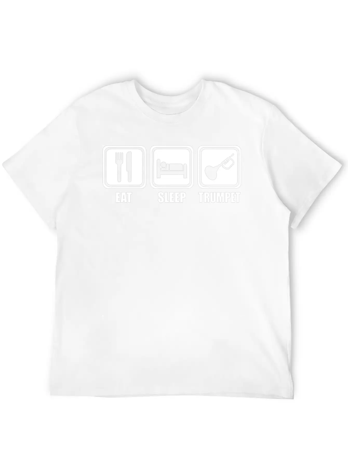 Trumpet - Eat Sleep Play Trumpet Essential Cotton Tee For Daily Outfits – Unisex Style