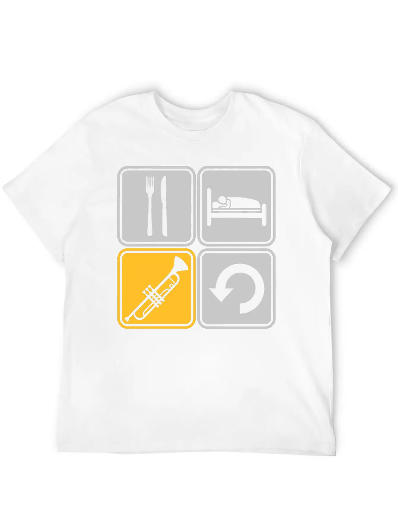 Trumpet Eat Sleep Soft Cotton Short Sleeve Tee – Unisex Wardrobe Staple