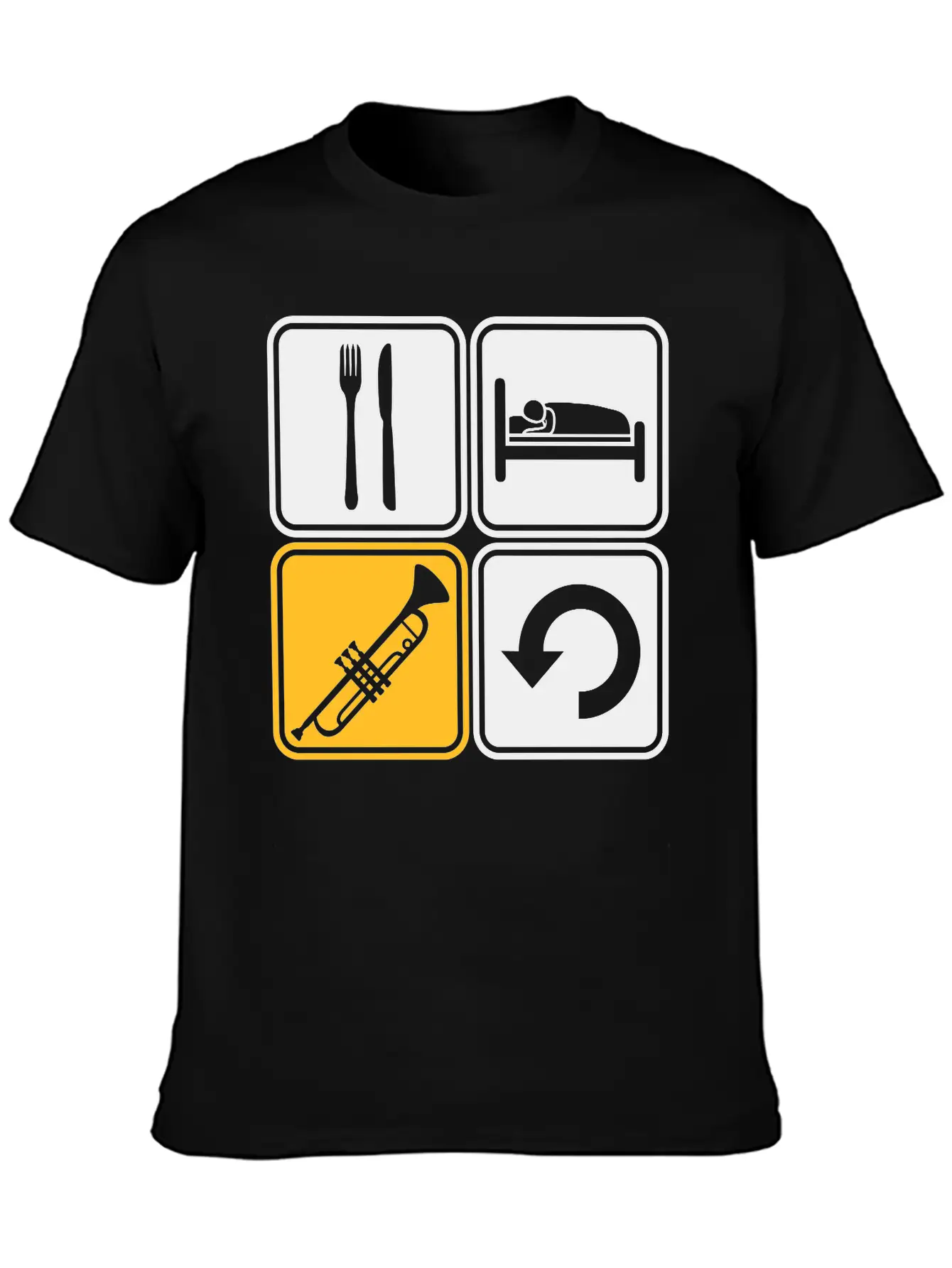 Trumpet Eat Sleep Soft Cotton Short Sleeve Tee – Unisex Wardrobe Staple
