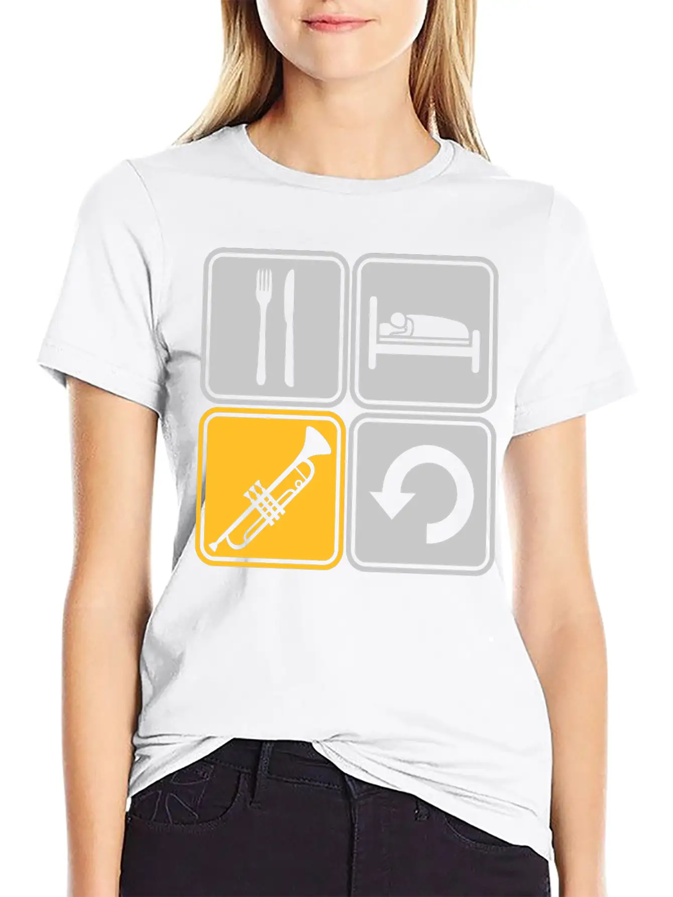 Trumpet Eat Sleep Soft Cotton Short Sleeve Tee – Unisex Wardrobe Staple