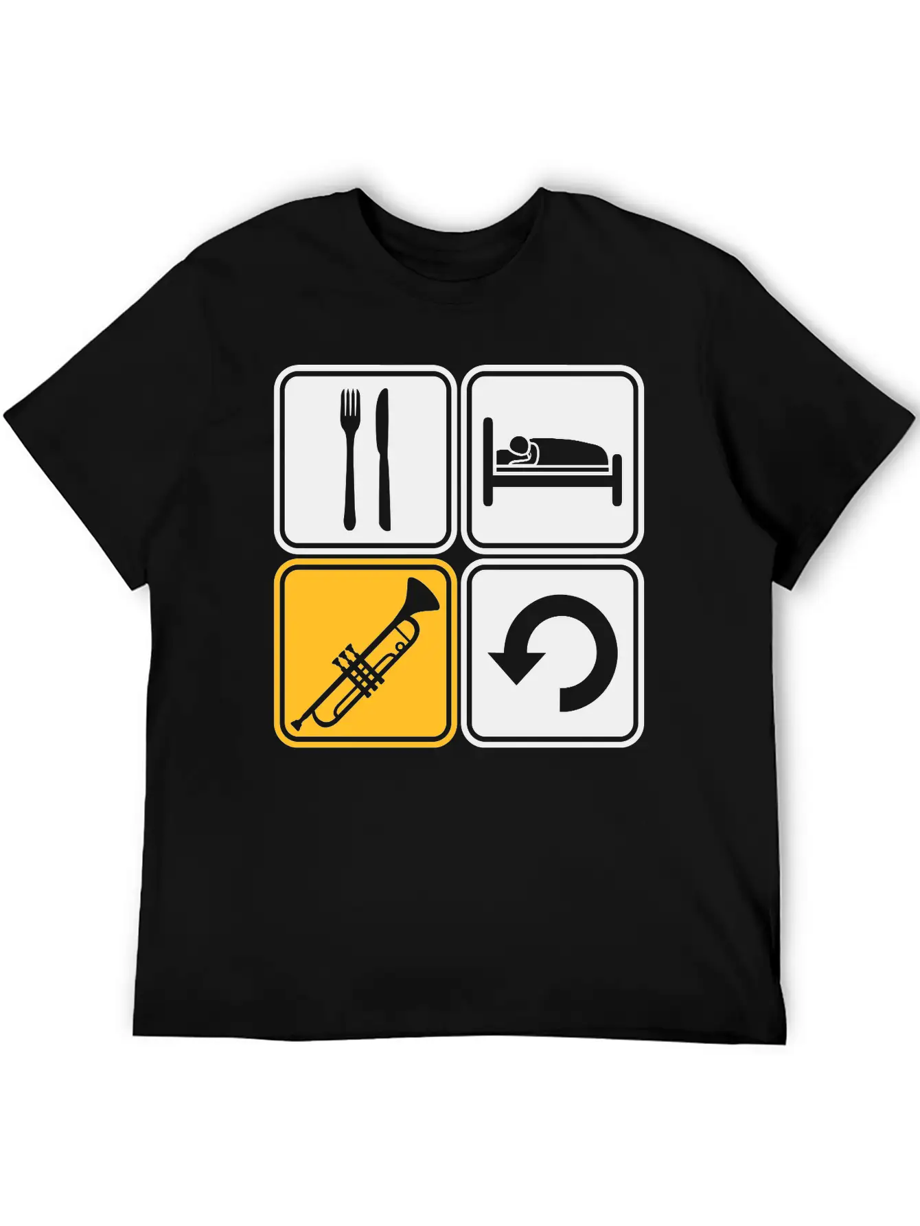 Trumpet Eat Sleep Soft Cotton Short Sleeve Tee – Unisex Wardrobe Staple