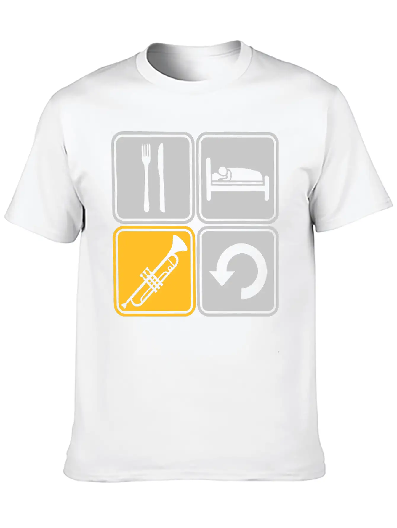 Trumpet Eat Sleep Soft Cotton Short Sleeve Tee – Unisex Wardrobe Staple