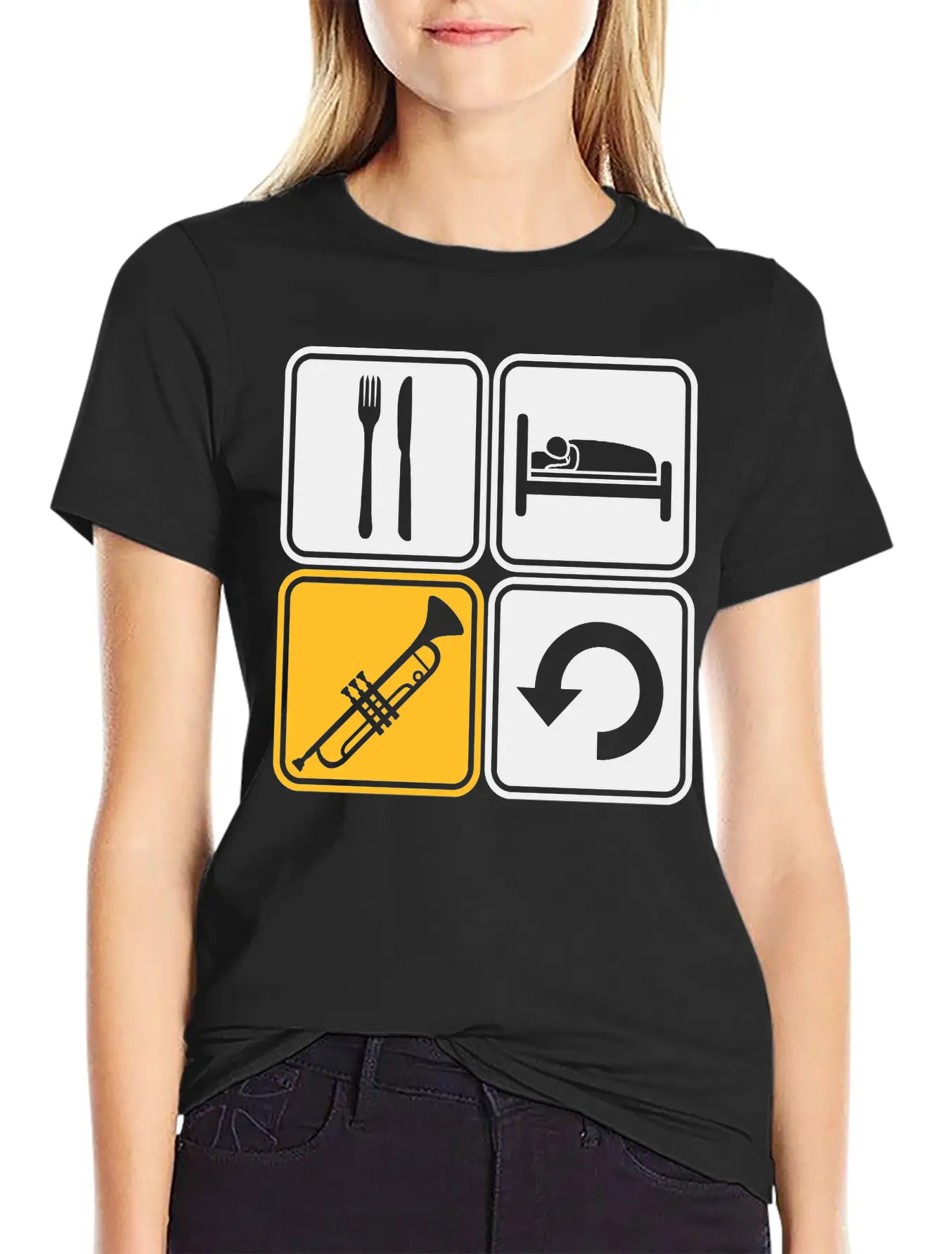 Trumpet Eat Sleep Soft Cotton Short Sleeve Tee – Unisex Wardrobe Staple