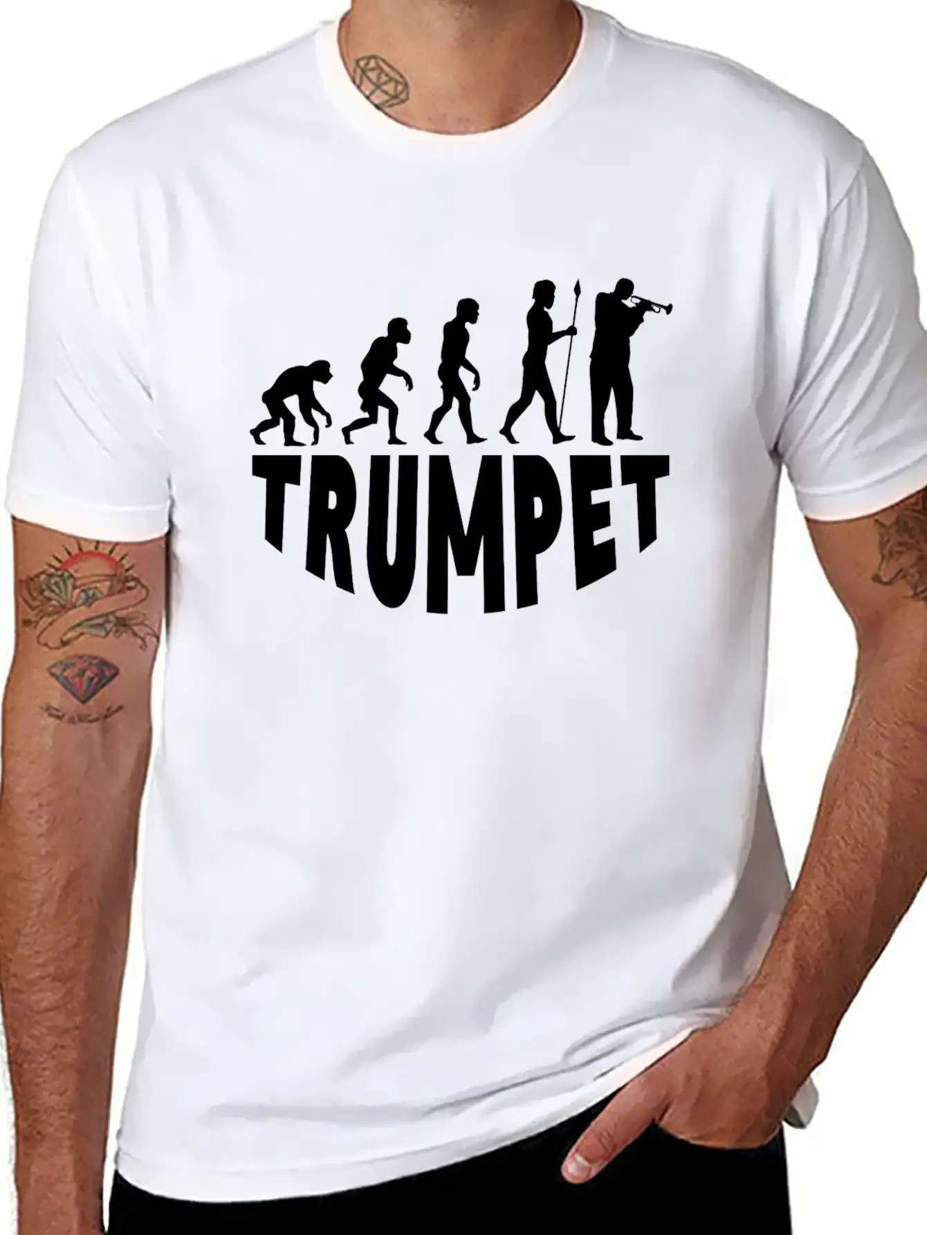 Trumpet Evolution Soft Cotton Short Sleeve Tee – Unisex Wardrobe Staple