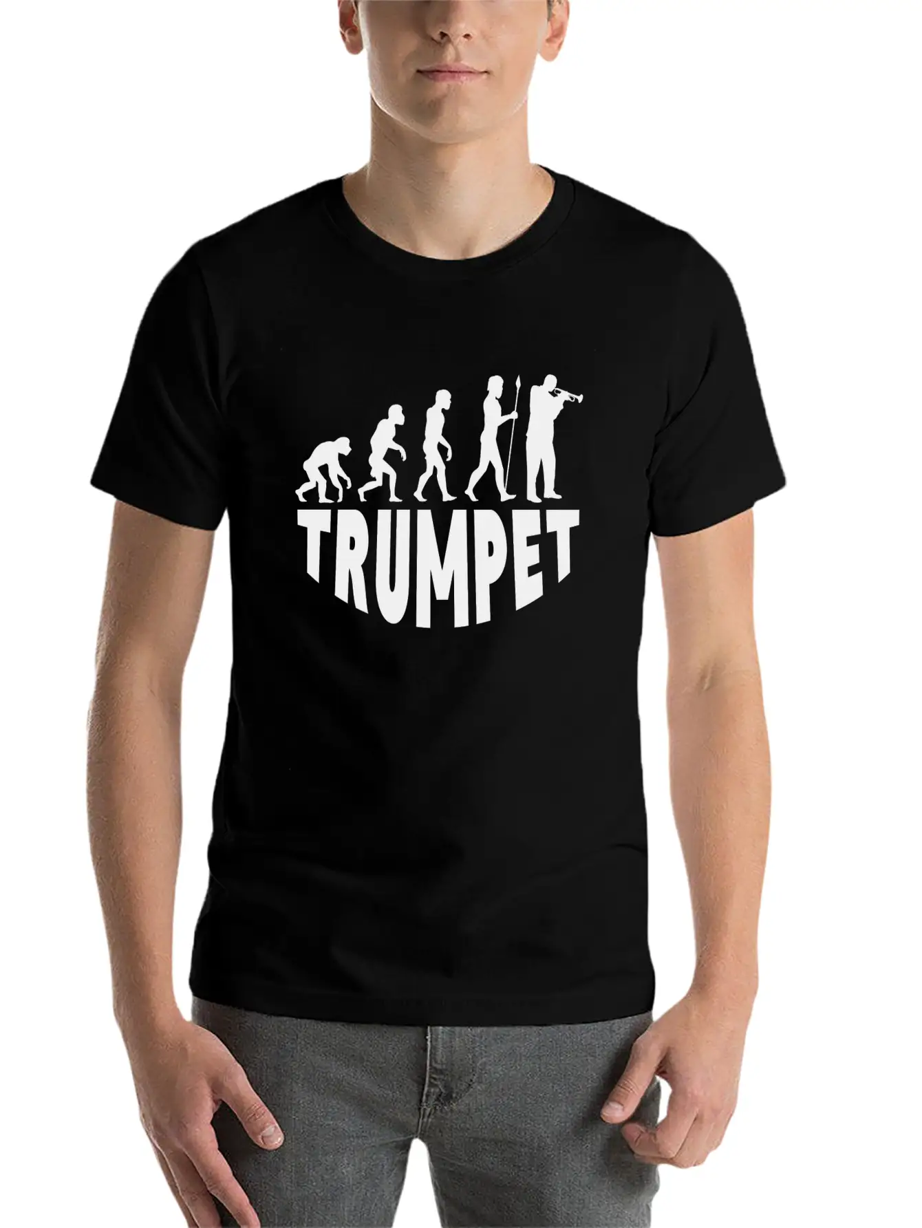 Trumpet Evolution Soft Cotton Short Sleeve Tee – Unisex Wardrobe Staple