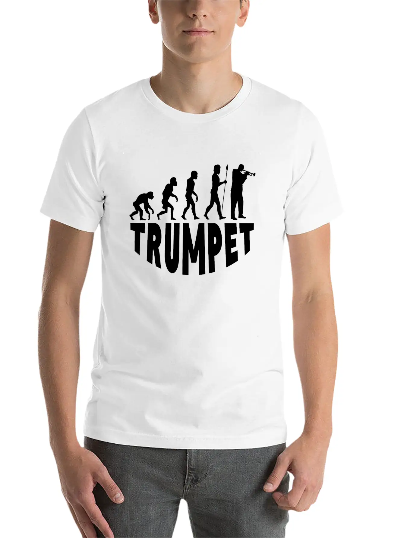 Trumpet Evolution Soft Cotton Short Sleeve Tee – Unisex Wardrobe Staple