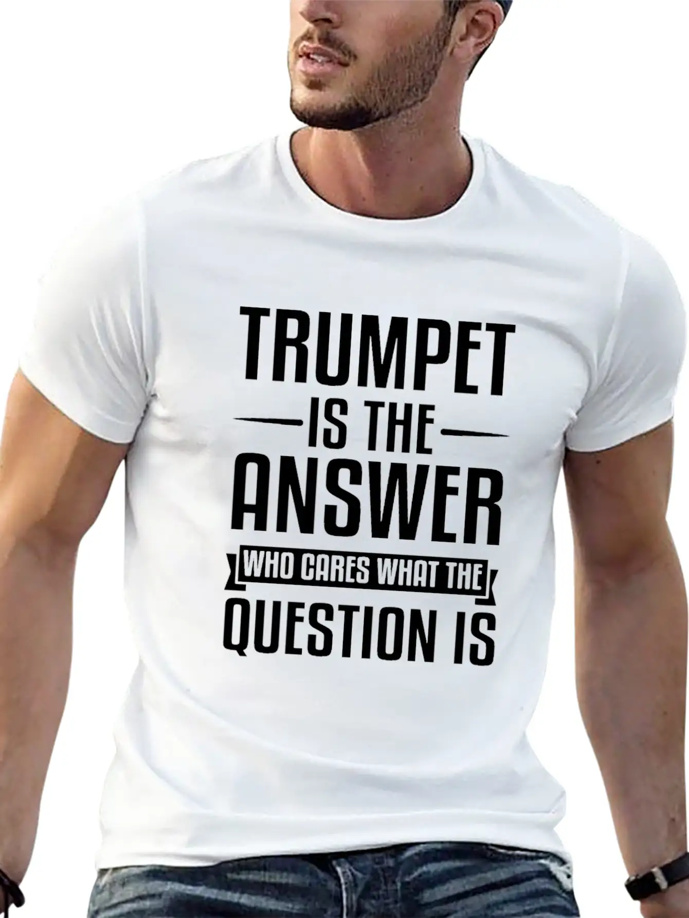 Trumpet Is The Answer Unisex Casual T-Shirt – Clean Design For Daily Comfort