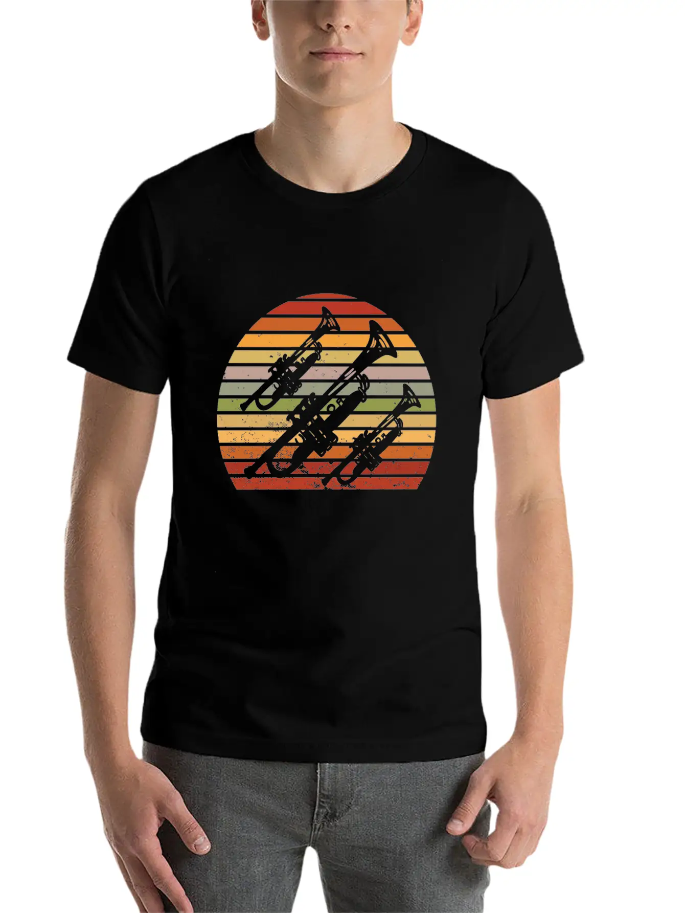 Trumpet Jazz Music Marching Vintage Lightweight Cotton T-Shirt – Daily Comfort Graphic Shirt