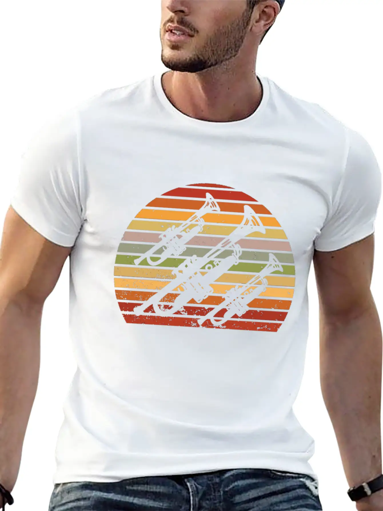 Trumpet Jazz Music Marching Vintage Lightweight Cotton T-Shirt – Daily Comfort Graphic Shirt