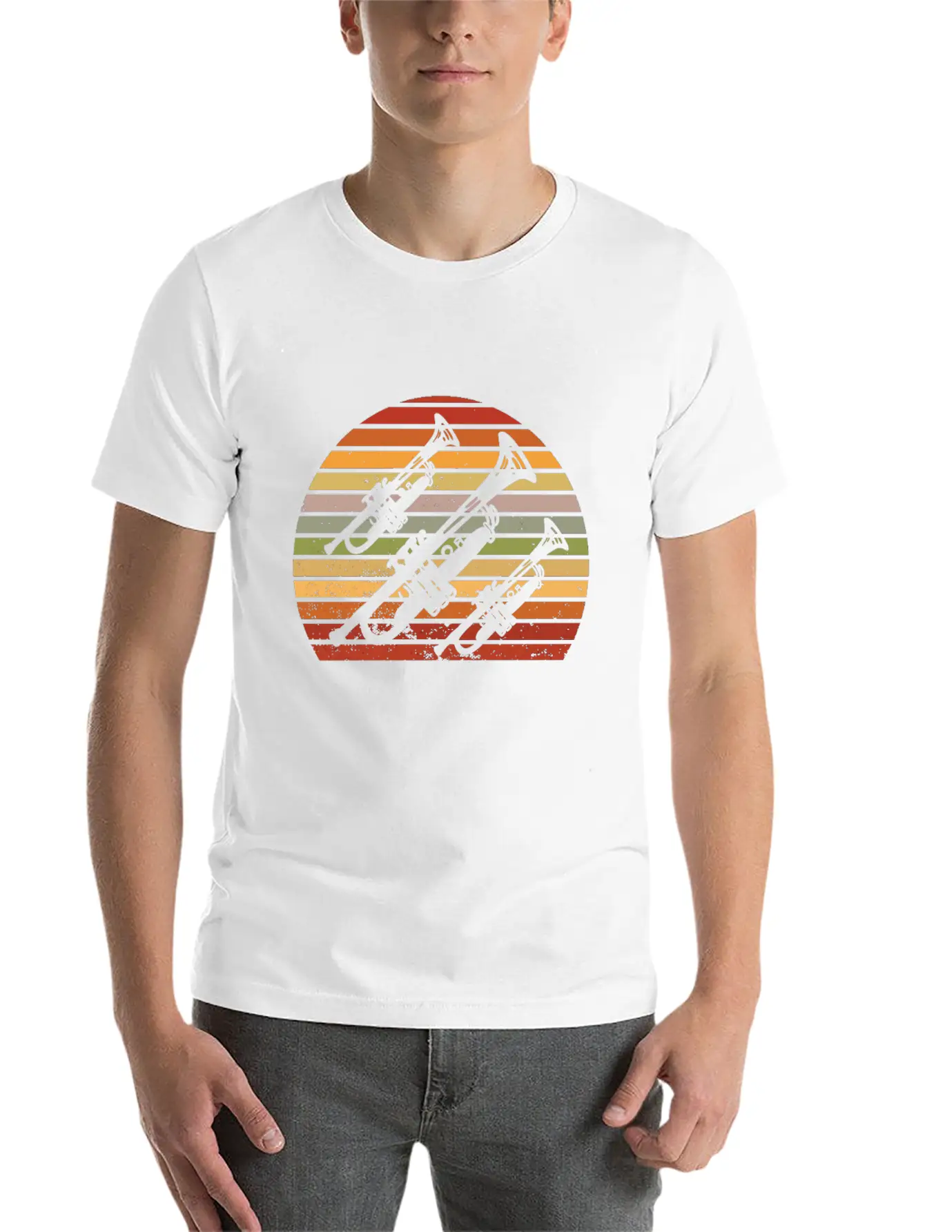 Trumpet Jazz Music Marching Vintage Lightweight Cotton T-Shirt – Daily Comfort Graphic Shirt