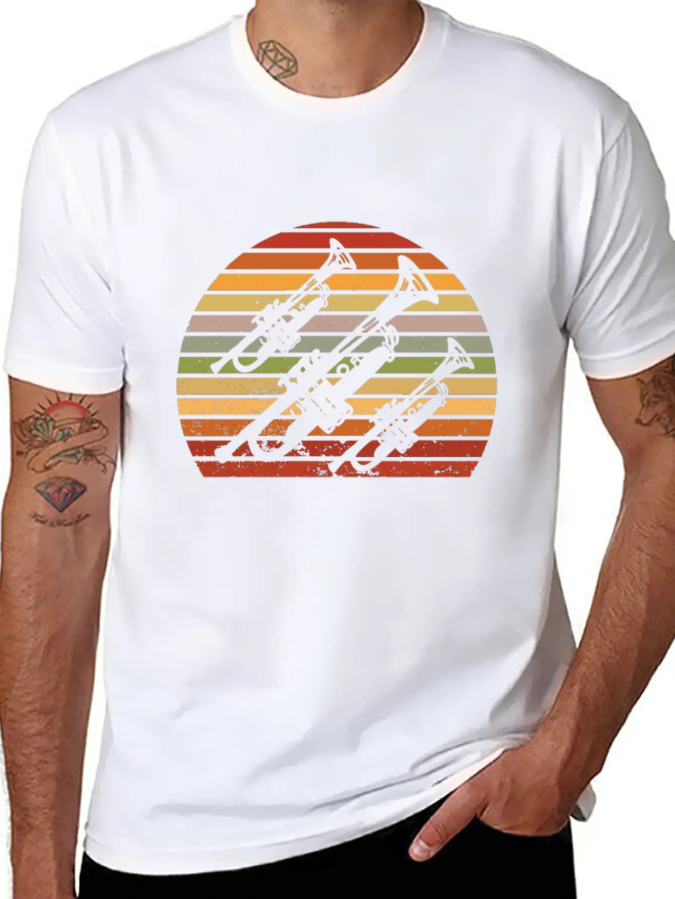 Trumpet Jazz Music Marching Vintage Lightweight Cotton T-Shirt – Daily Comfort Graphic Shirt