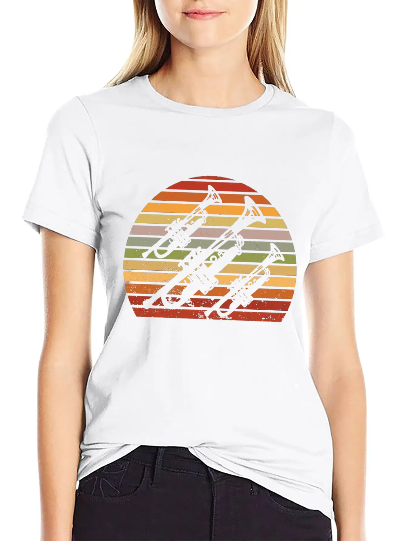 Trumpet Jazz Music Marching Vintage Lightweight Cotton T-Shirt – Daily Comfort Graphic Shirt