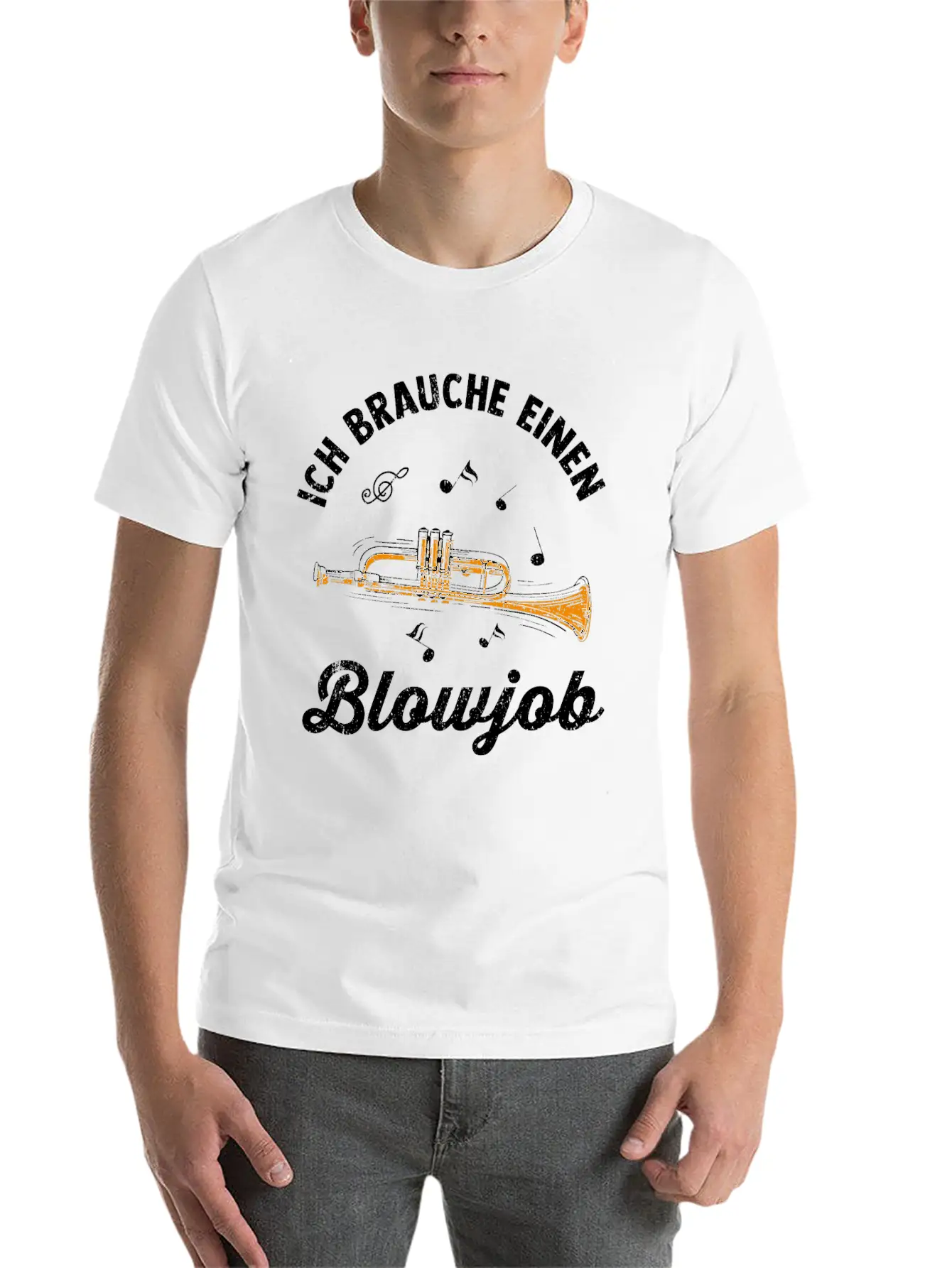 Trumpet Lightweight Cotton T-Shirt – Daily Comfort Graphic Shirt