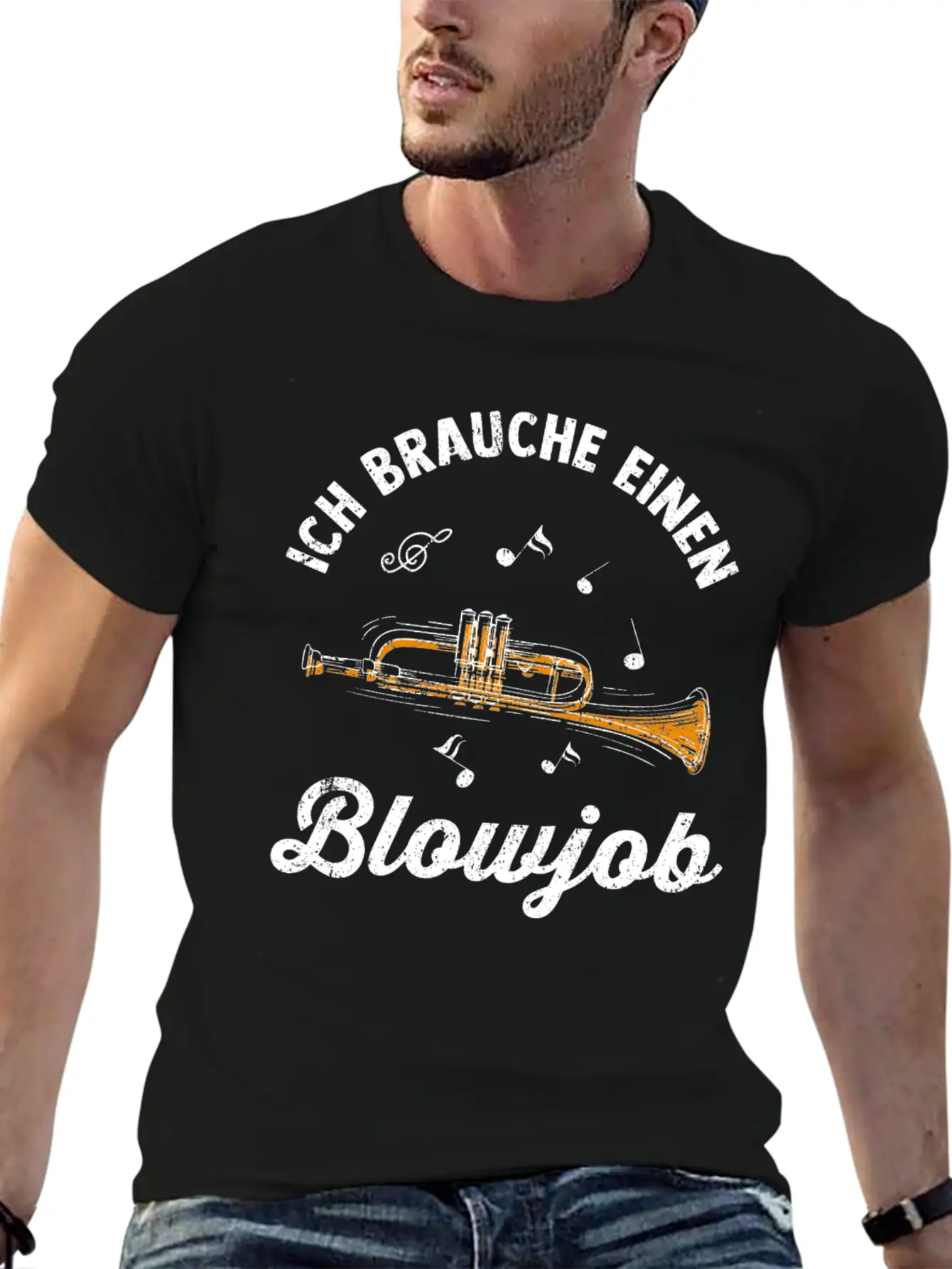 Trumpet Lightweight Cotton T-Shirt – Daily Comfort Graphic Shirt