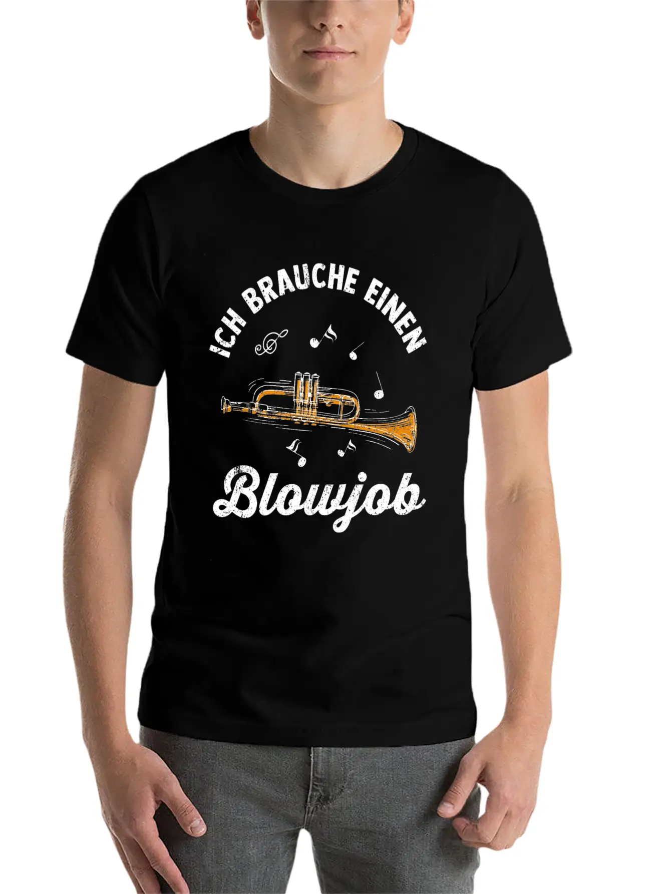Trumpet Lightweight Cotton T-Shirt – Daily Comfort Graphic Shirt
