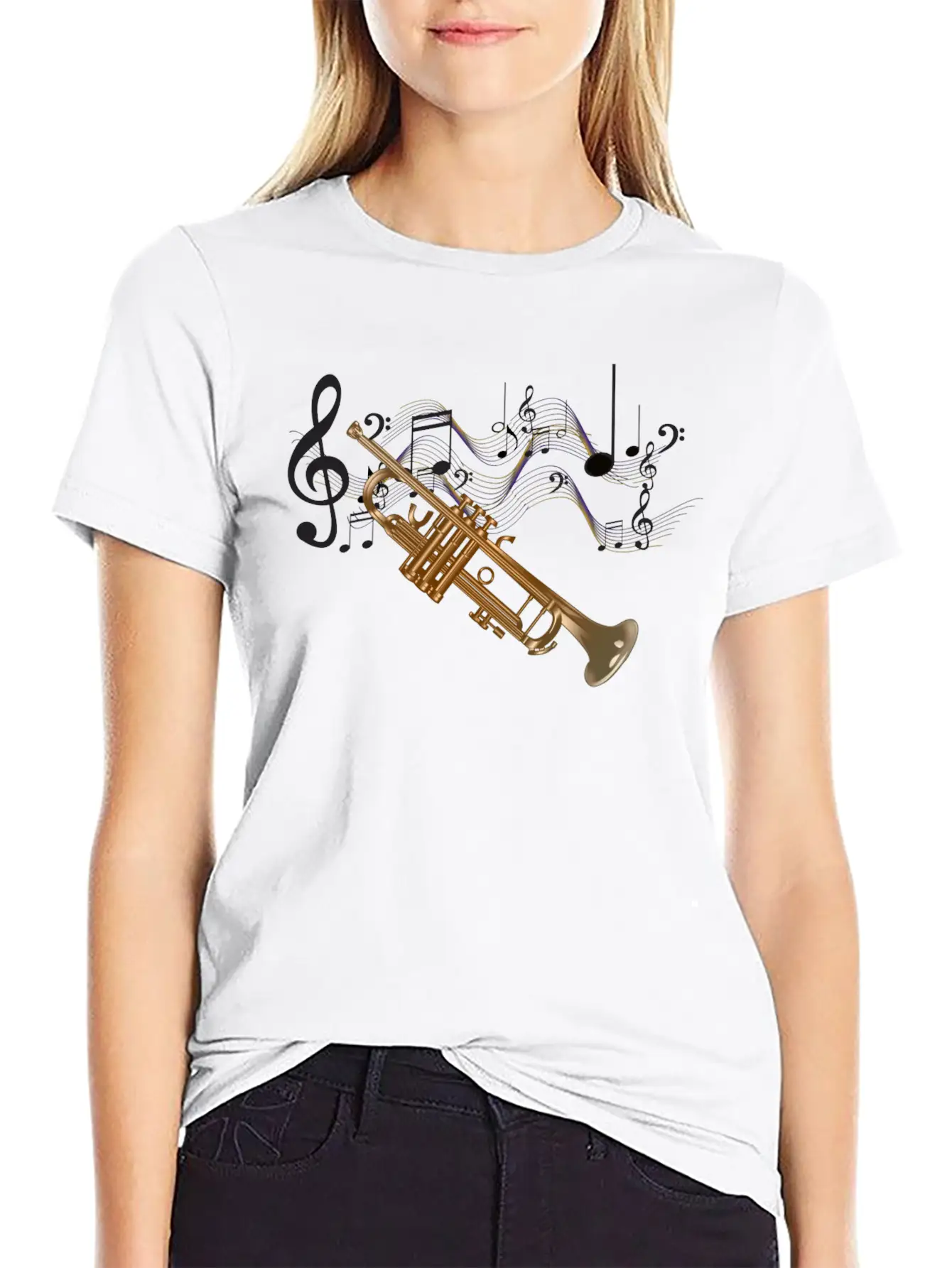 Trumpet Modern Fit Casual T-Shirt ��� Clean And Versatile Design