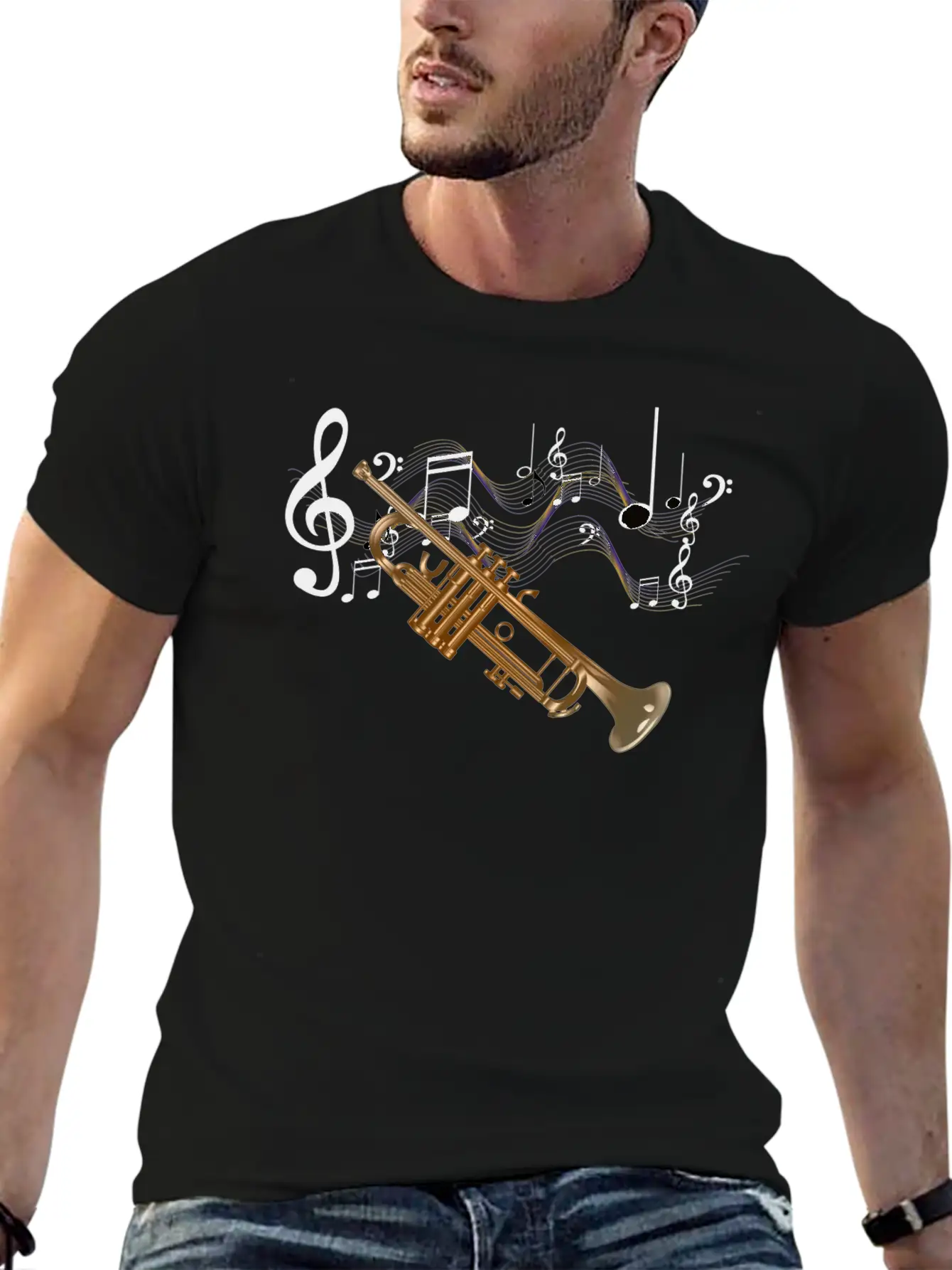 Trumpet Modern Fit Casual T-Shirt ��� Clean And Versatile Design