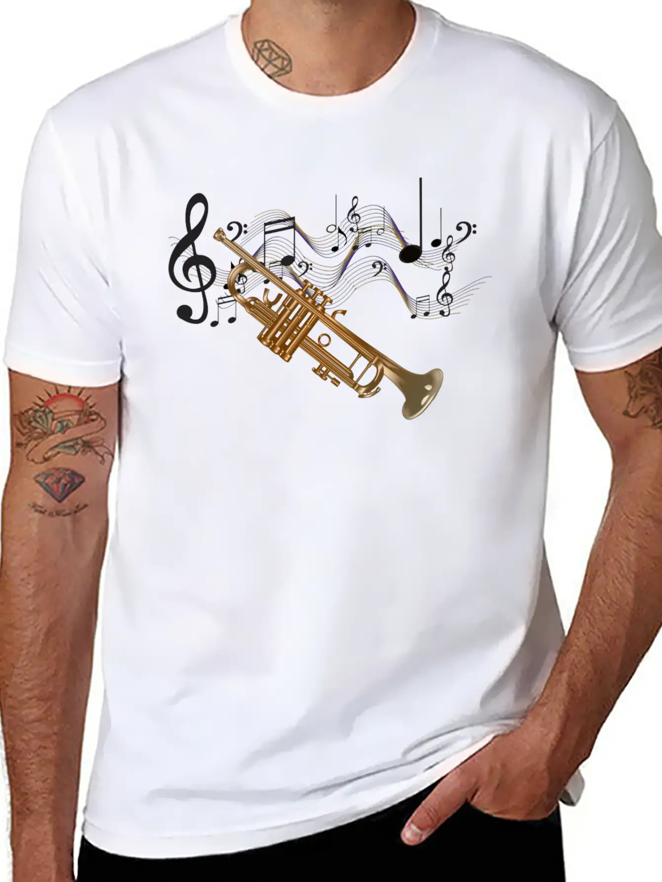 Trumpet Modern Fit Casual T-Shirt ��� Clean And Versatile Design