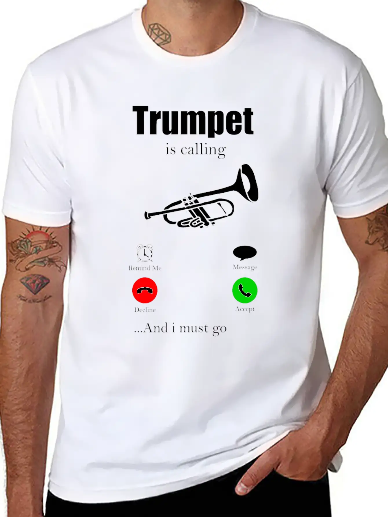 Trumpet Orchestra Gift For Musician Instrument Soft Cotton Short Sleeve Tee – Unisex Wardrobe Staple