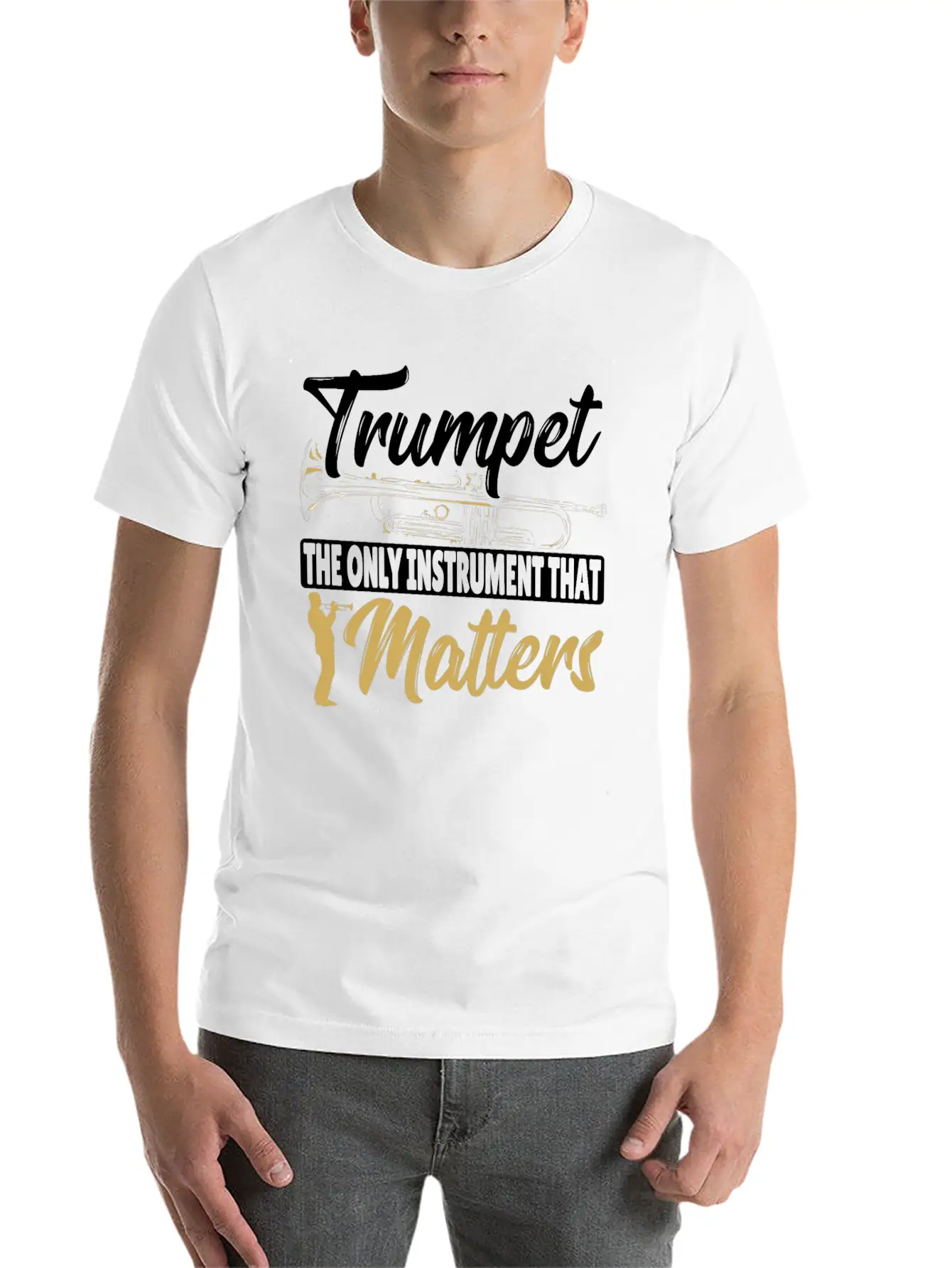 Trumpet The Only Instrument That Matters Trumpet Lightweight Cotton T-Shirt – Daily Comfort Graphic Shirt