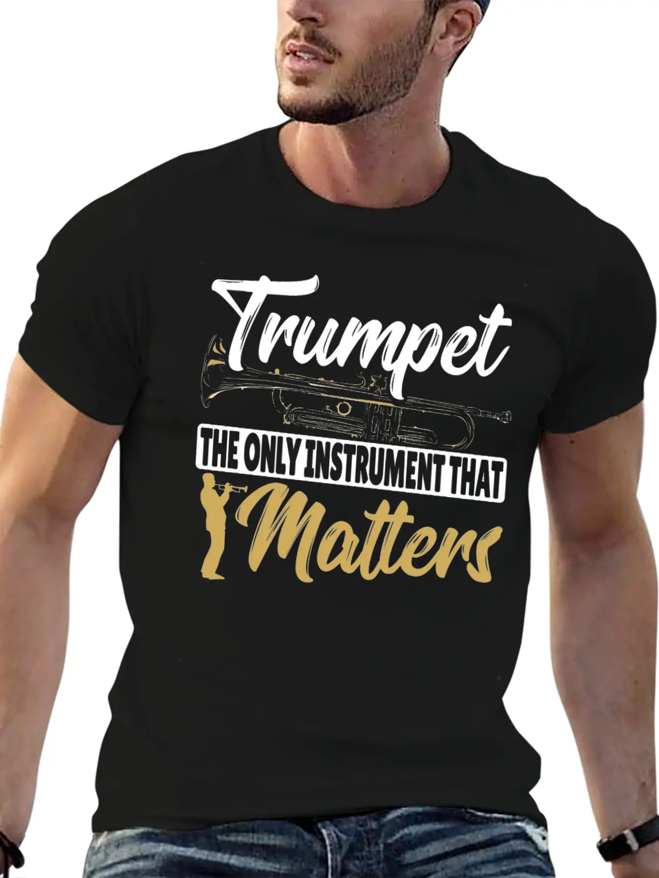 Trumpet The Only Instrument That Matters Trumpet Lightweight Cotton T-Shirt – Daily Comfort Graphic Shirt