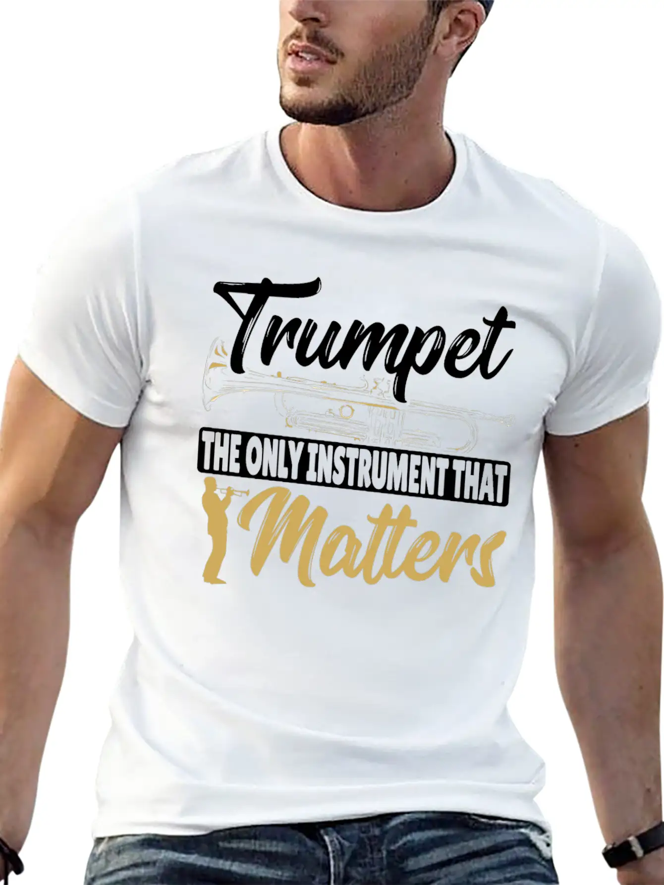 Trumpet The Only Instrument That Matters Trumpet Lightweight Cotton T-Shirt – Daily Comfort Graphic Shirt