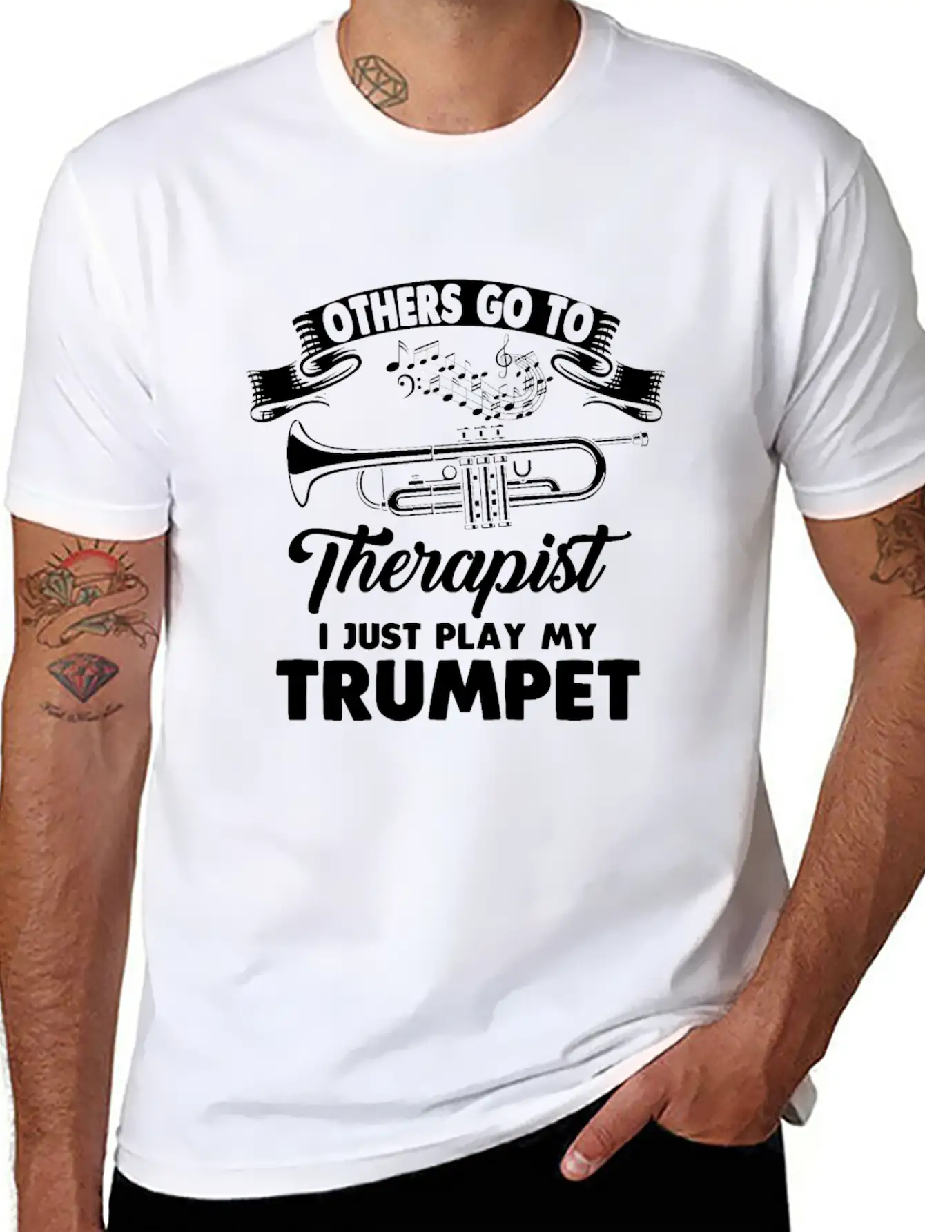 Trumpet Trumpet Player Trumpeter Music Club Modern Fit Casual T-Shirt ��� Clean And Versatile Design