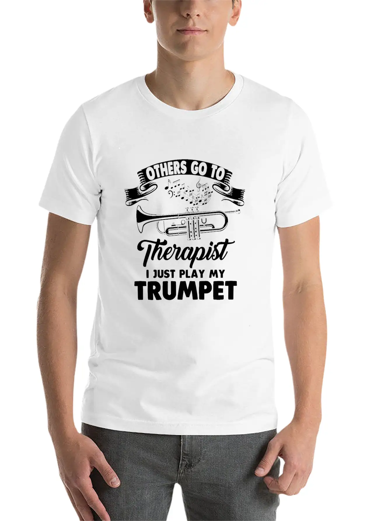 Trumpet Trumpet Player Trumpeter Music Club Modern Fit Casual T-Shirt ��� Clean And Versatile Design