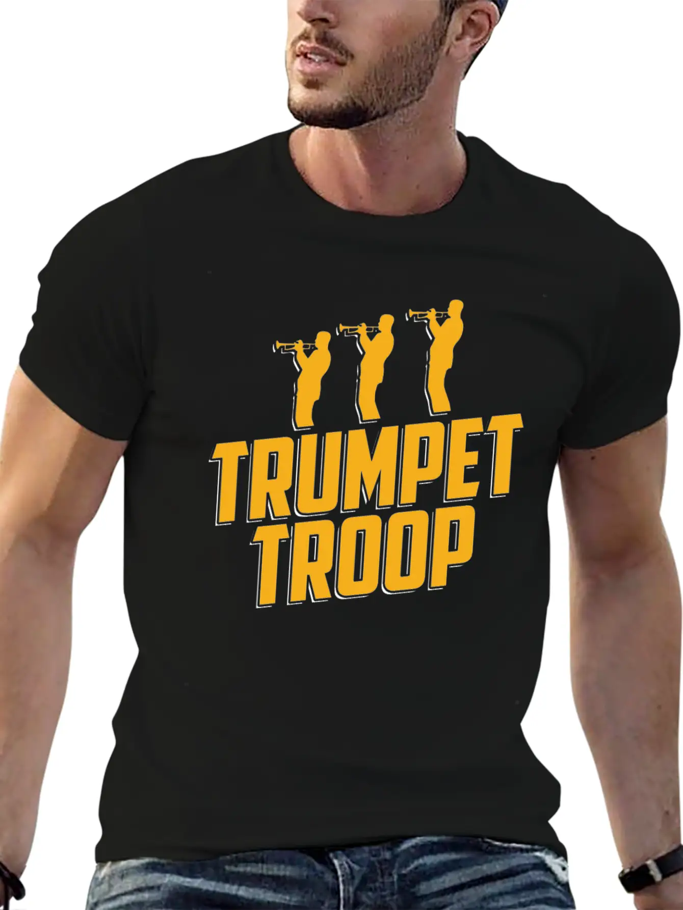 Trumpet Trumpeter Jazz Music Marching Band Basic Graphic T-Shirt – Daily Comfort In Soft Cotton