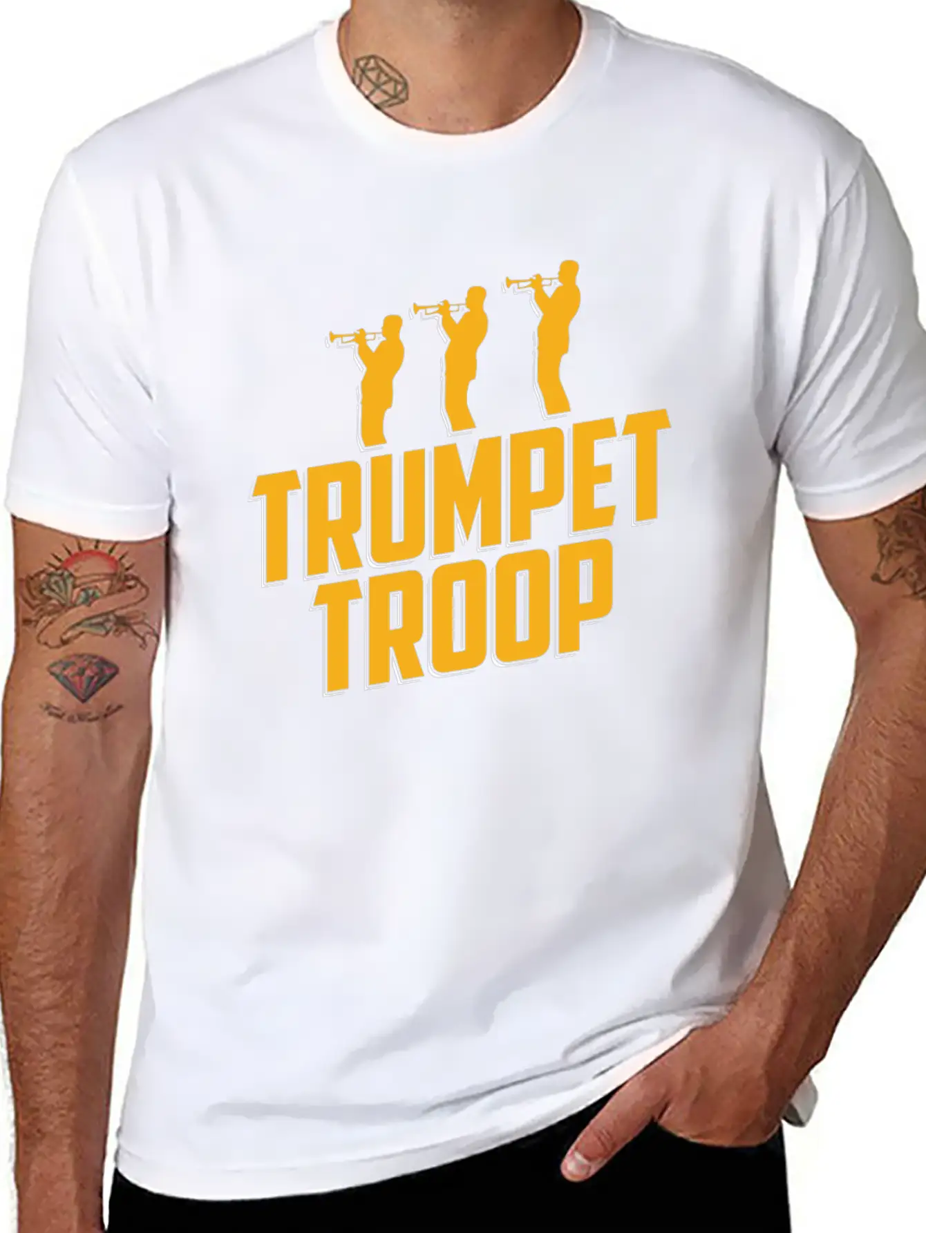 Trumpet Trumpeter Jazz Music Marching Band Basic Graphic T-Shirt – Daily Comfort In Soft Cotton