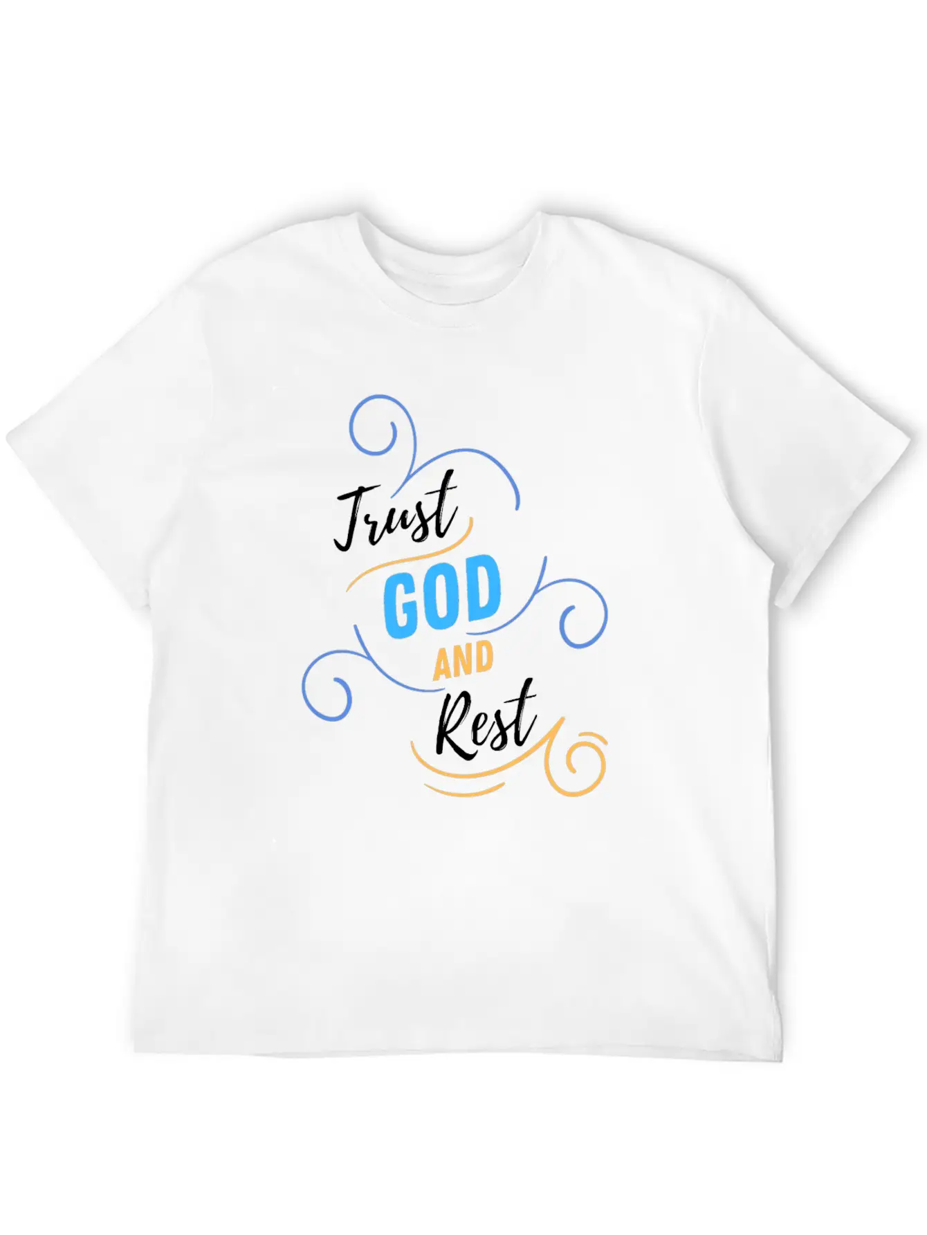 TRUST GOD AND REST Relaxed Everyday Tee – Lightweight And Durable Cotton