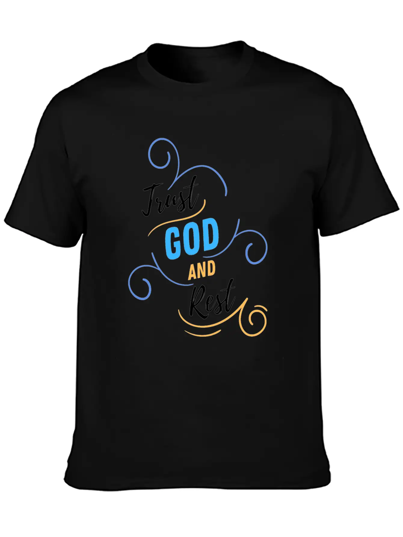 TRUST GOD AND REST Relaxed Everyday Tee – Lightweight And Durable Cotton