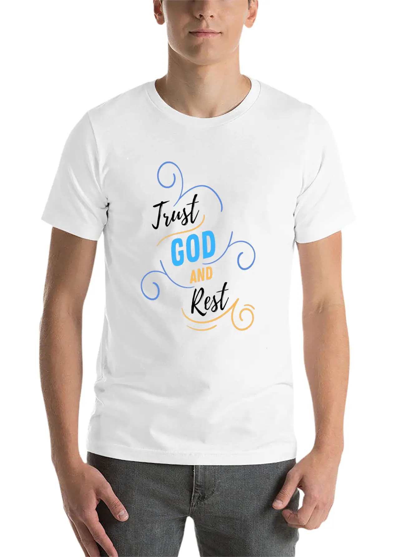 TRUST GOD AND REST Relaxed Everyday Tee – Lightweight And Durable Cotton