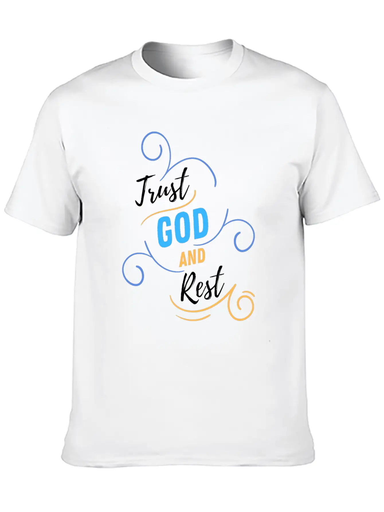TRUST GOD AND REST Relaxed Everyday Tee – Lightweight And Durable Cotton