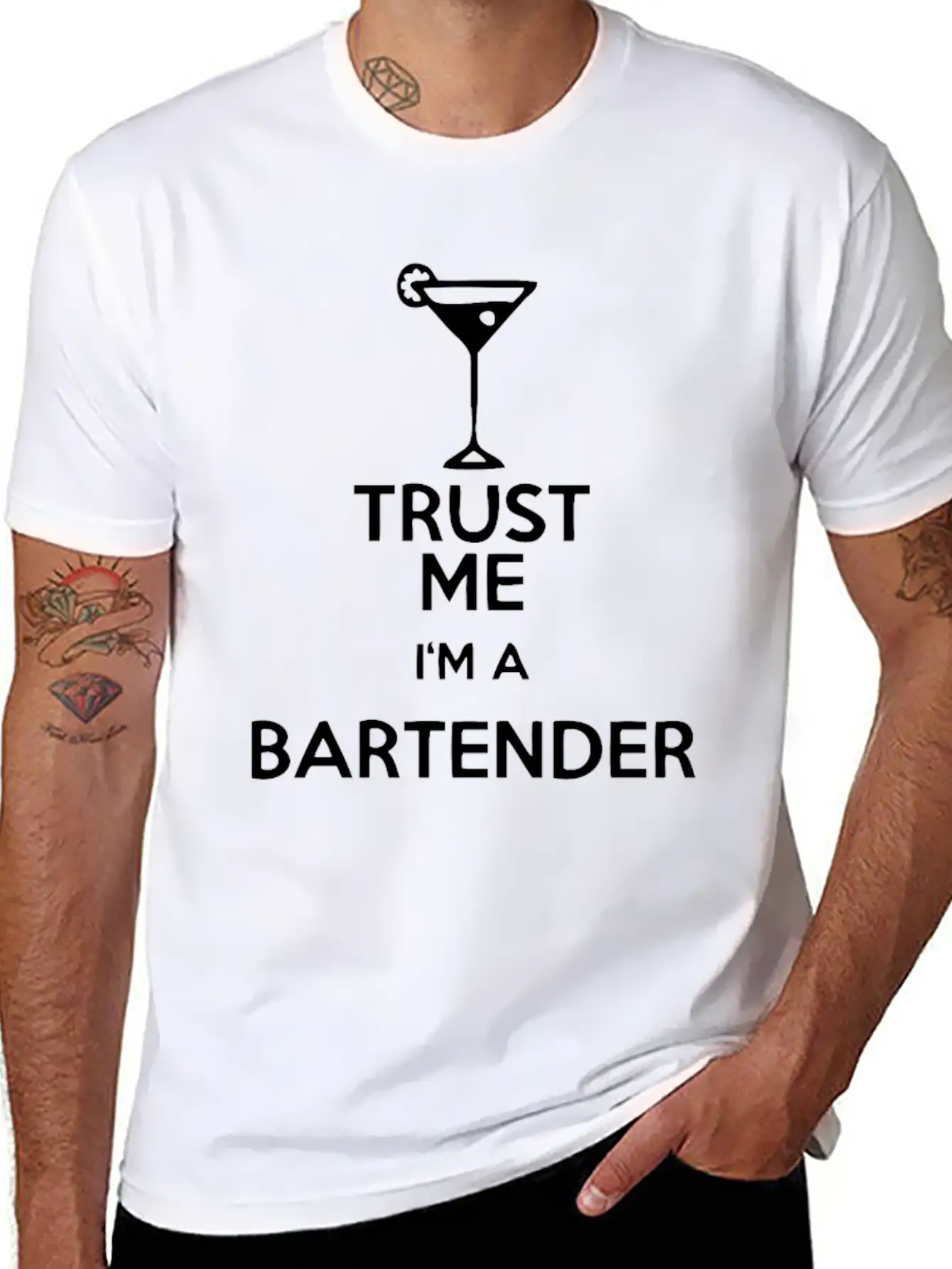 Trust Me Bartender Basic Graphic T-Shirt – Daily Comfort In Soft Cotton