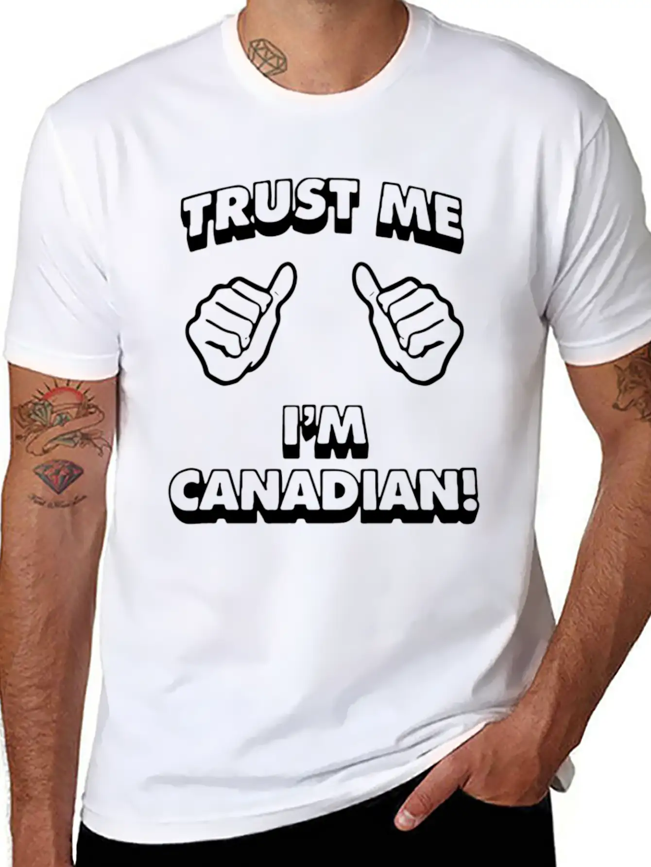 Trust Me Canadian Modern Fit Casual T-Shirt – Clean And Versatile Design
