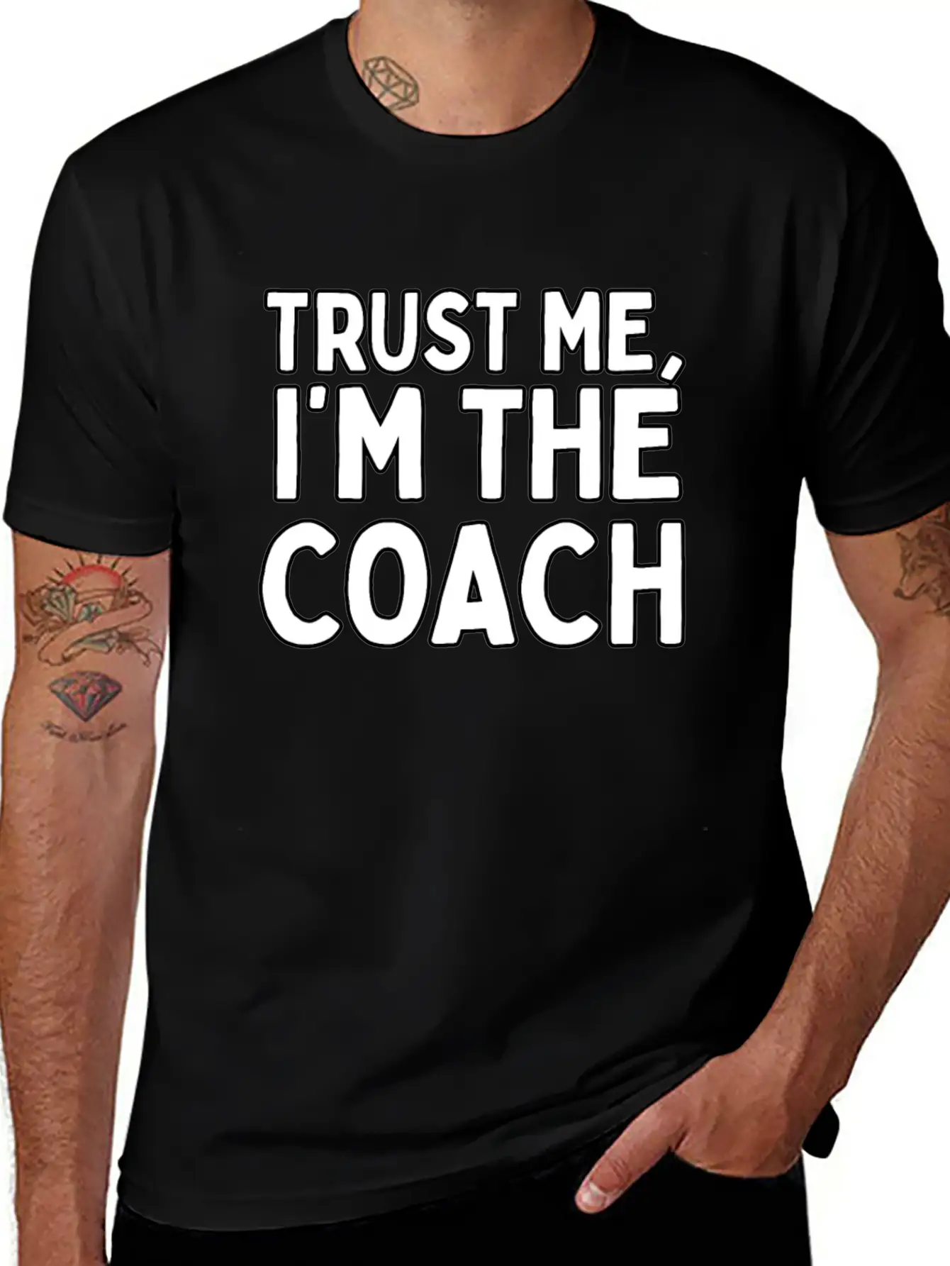 Trust Me Im The Coach Life Coach Modern Fit Casual T-Shirt – Clean And Versatile Design