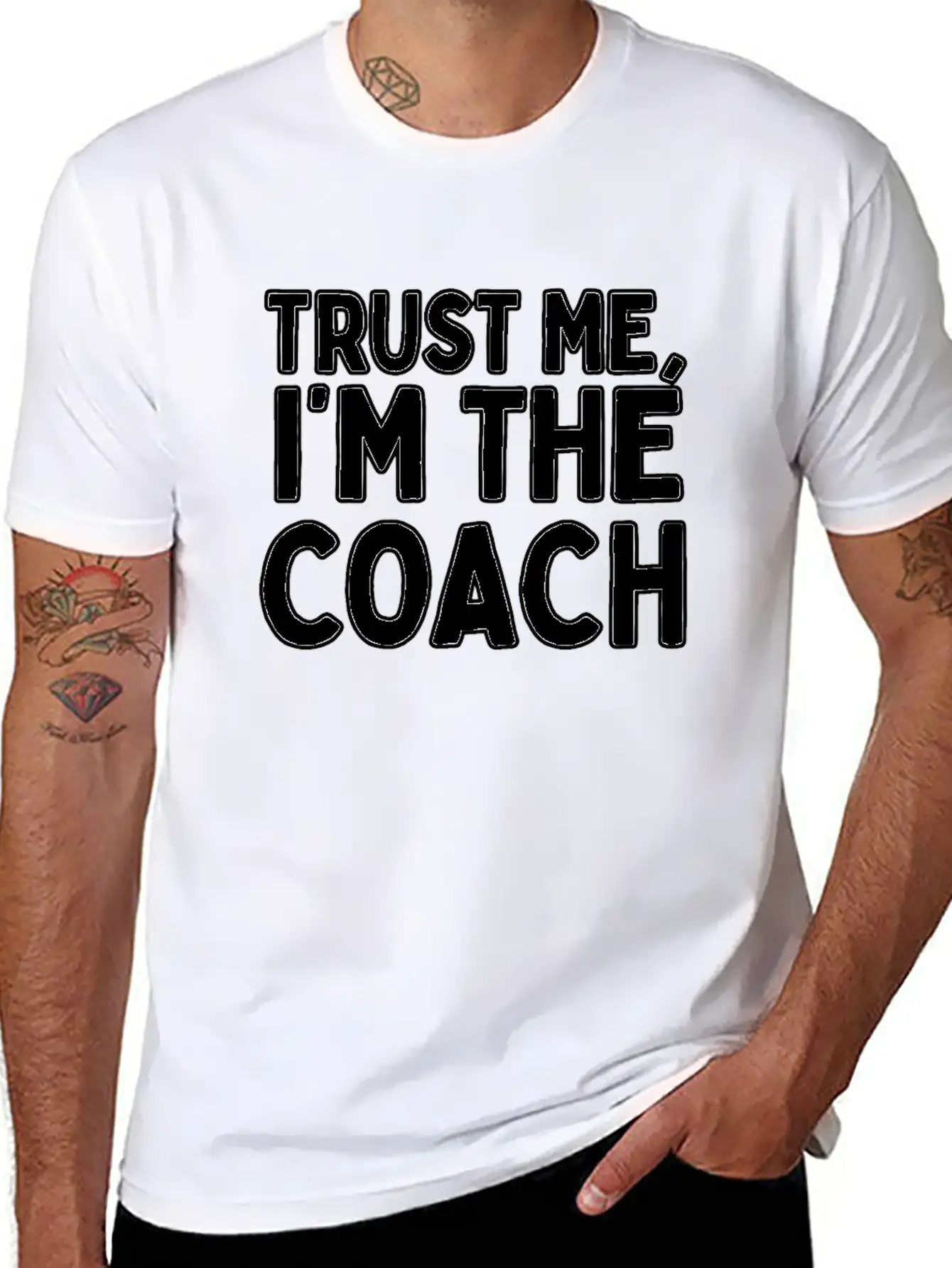 Trust Me Im The Coach Life Coach Modern Fit Casual T-Shirt – Clean And Versatile Design