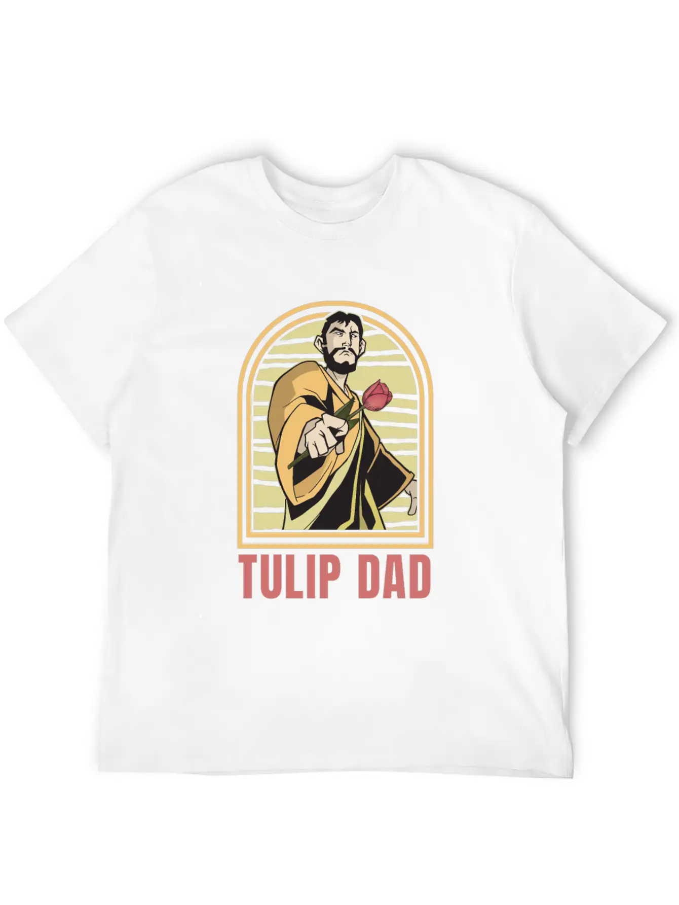 Tulip Gardening Dad Unisex Casual T-Shirt – Clean Design For Daily Comfort