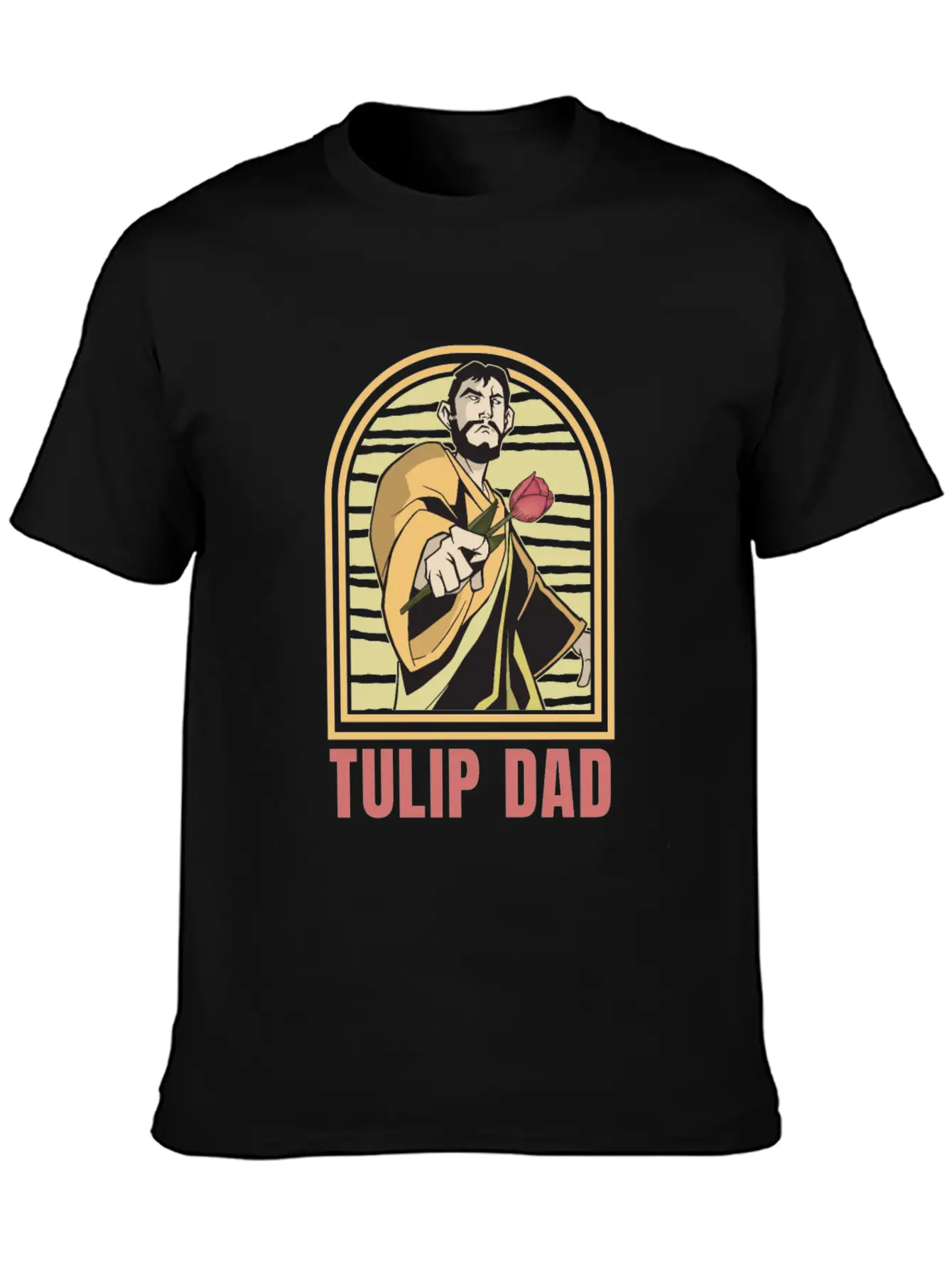 Tulip Gardening Dad Unisex Casual T-Shirt – Clean Design For Daily Comfort
