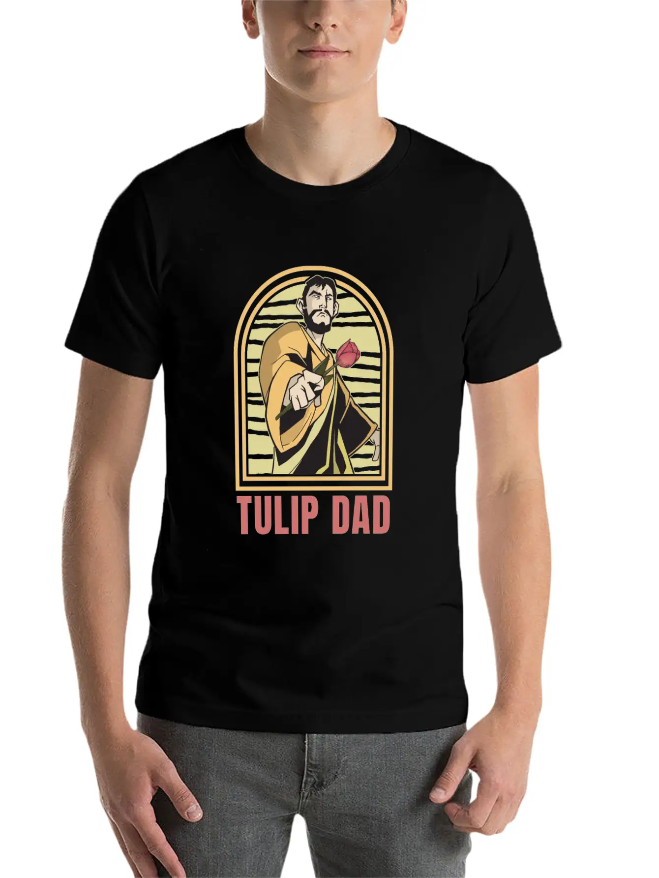 Tulip Gardening Dad Unisex Casual T-Shirt – Clean Design For Daily Comfort