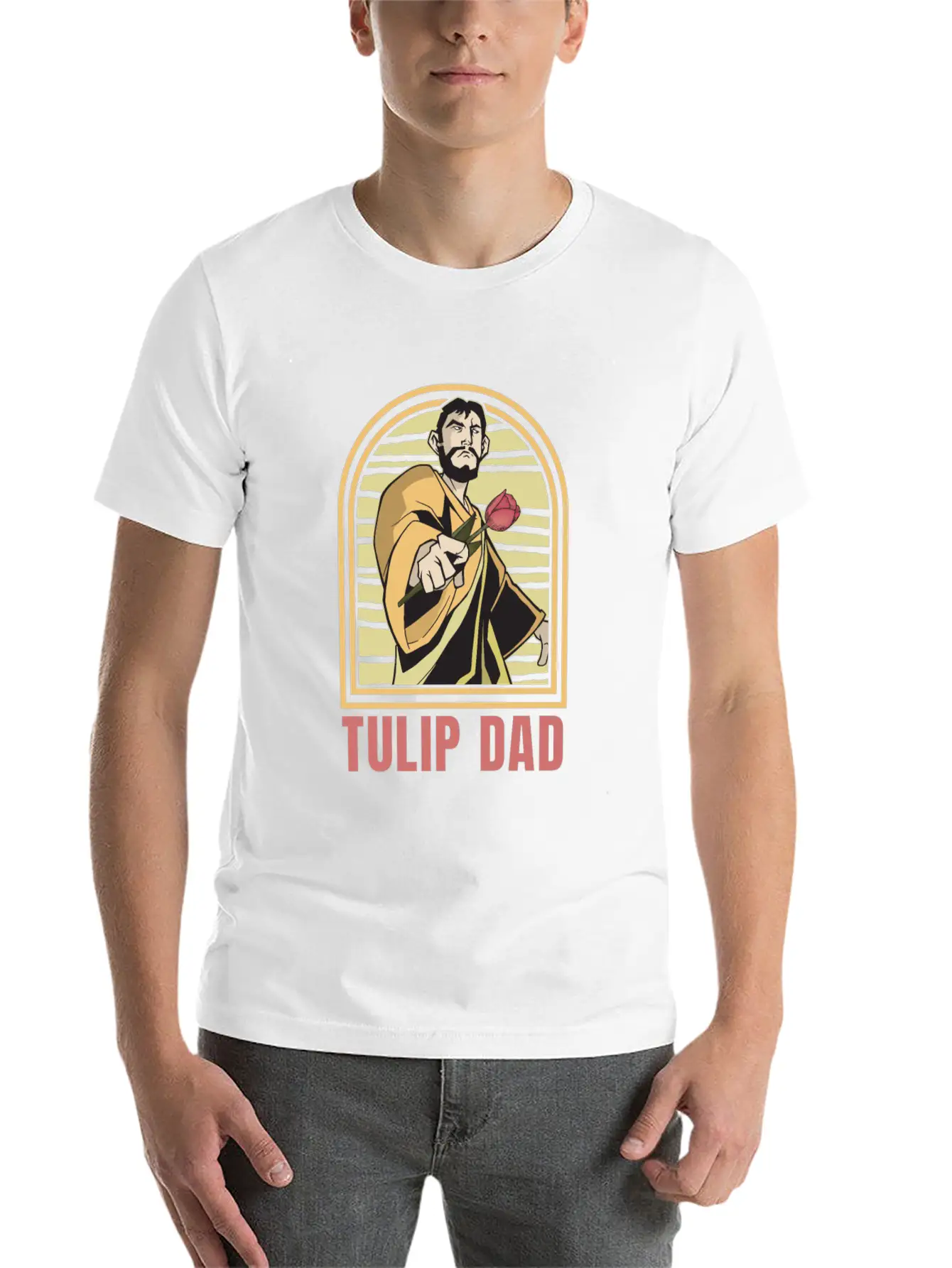 Tulip Gardening Dad Unisex Casual T-Shirt – Clean Design For Daily Comfort